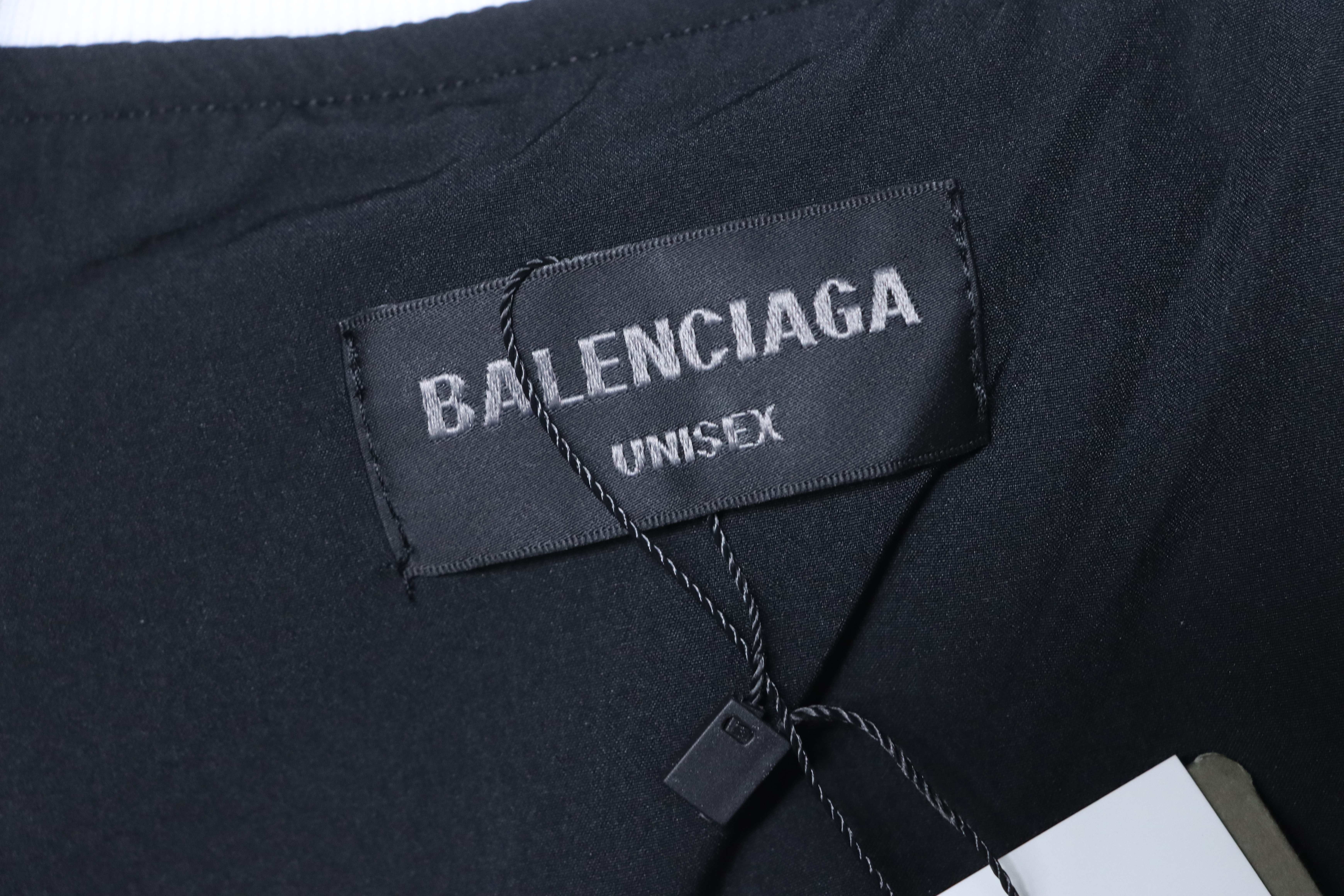 Balenciaga Black 26SS NBA Collaboration Embroidered Baseball Flight Jacket h270