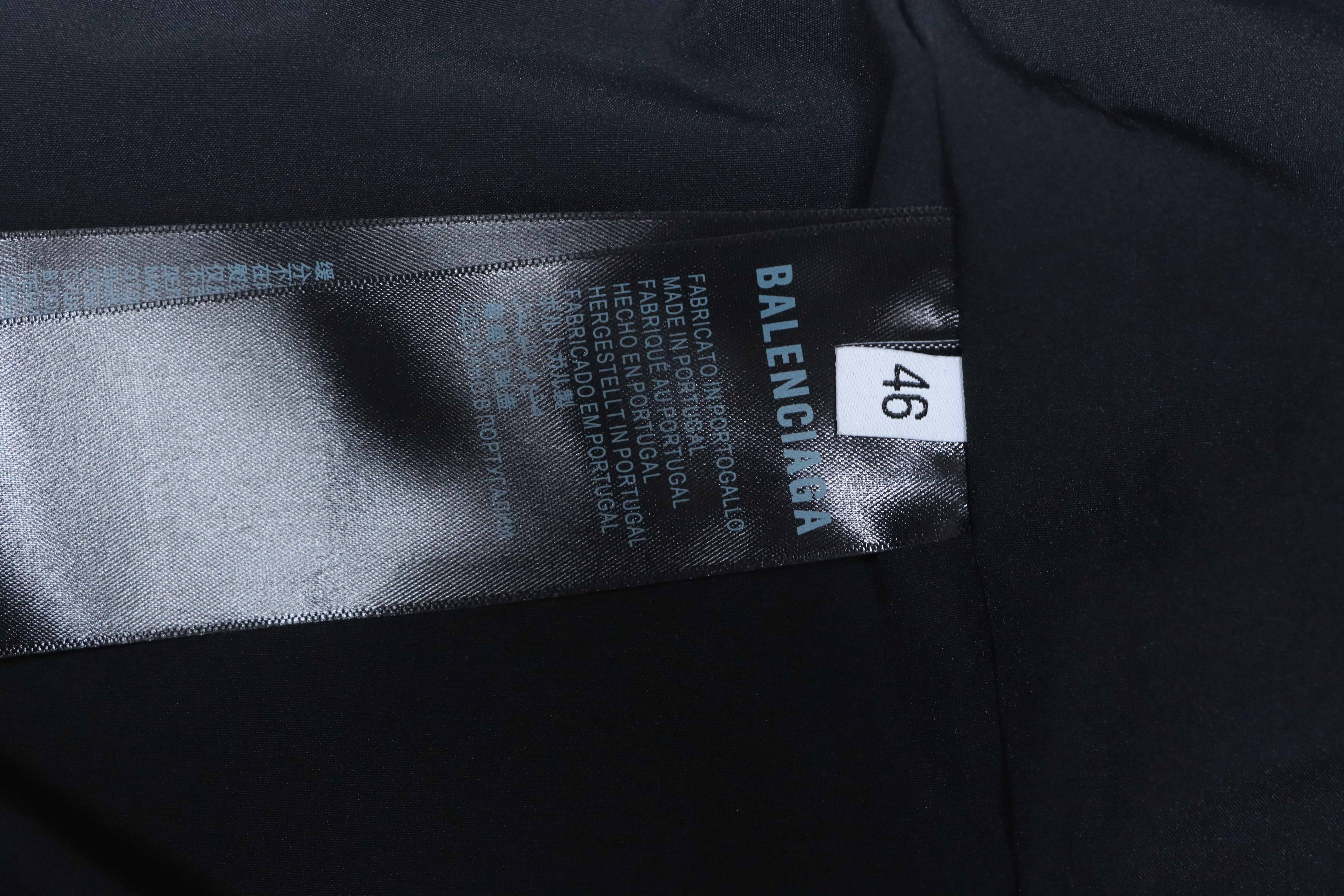 Balenciaga Black 26SS NBA Collaboration Embroidered Baseball Flight Jacket h270