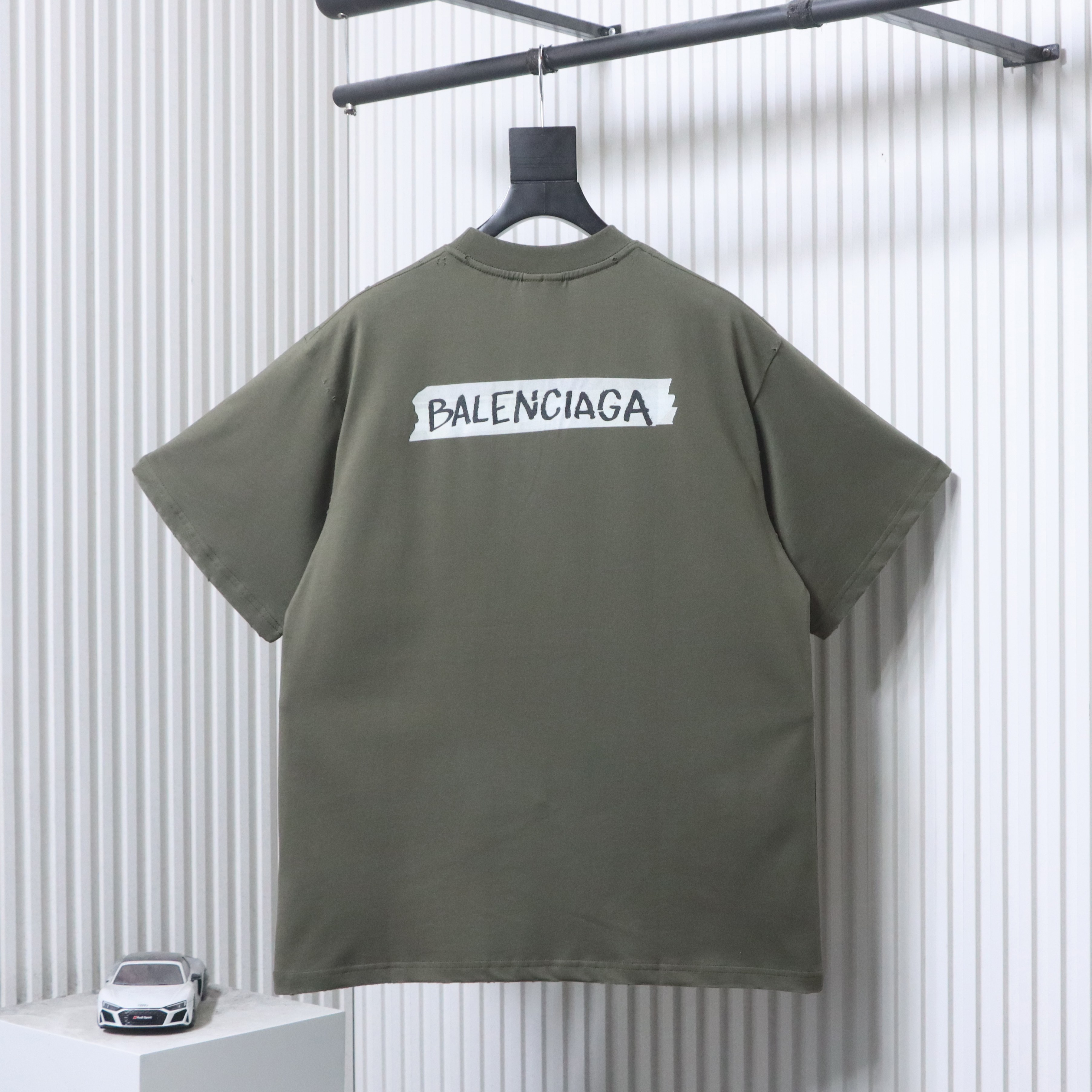 Balenciaga Green 26SS New Tape Label T-shirt h160