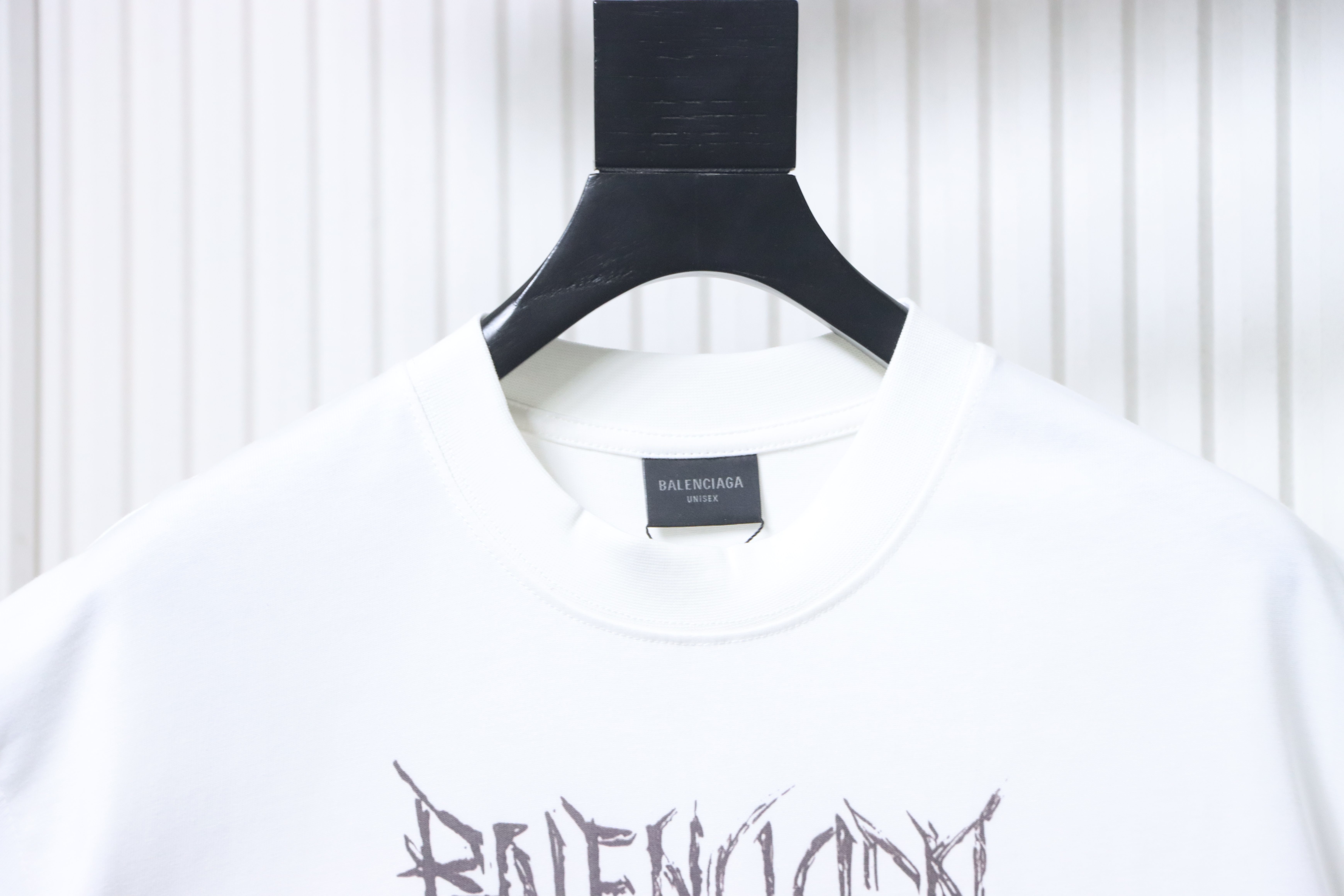 Balenciaga White Allover Letter Direct-Print Breathable Graffiti T-shirt h160
