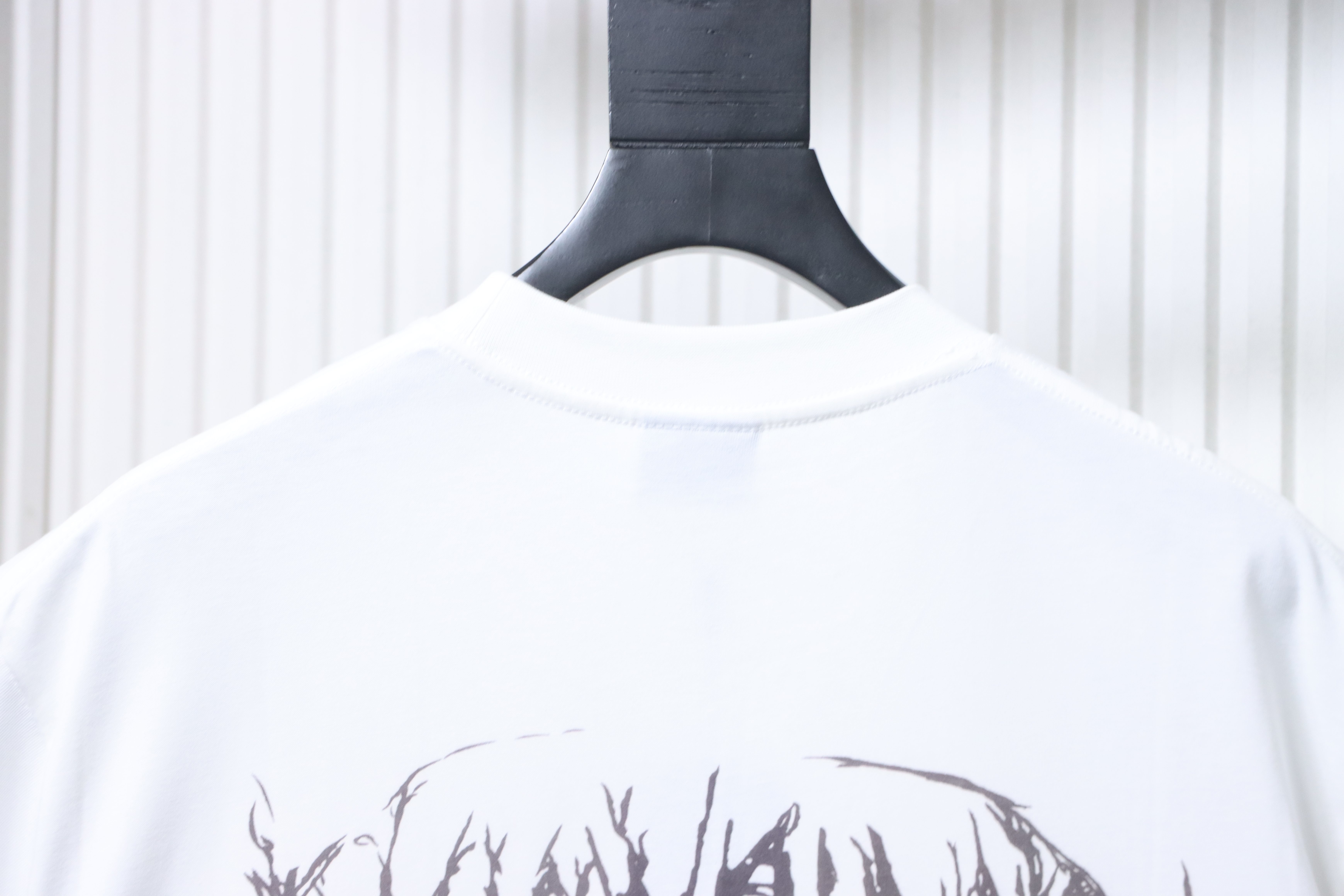 Balenciaga White Allover Letter Direct-Print Breathable Graffiti T-shirt h160