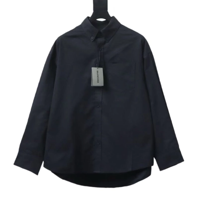 Balenciaga Black Classic Back 3D Letter Logo Long-Sleeve Shirt h230 02