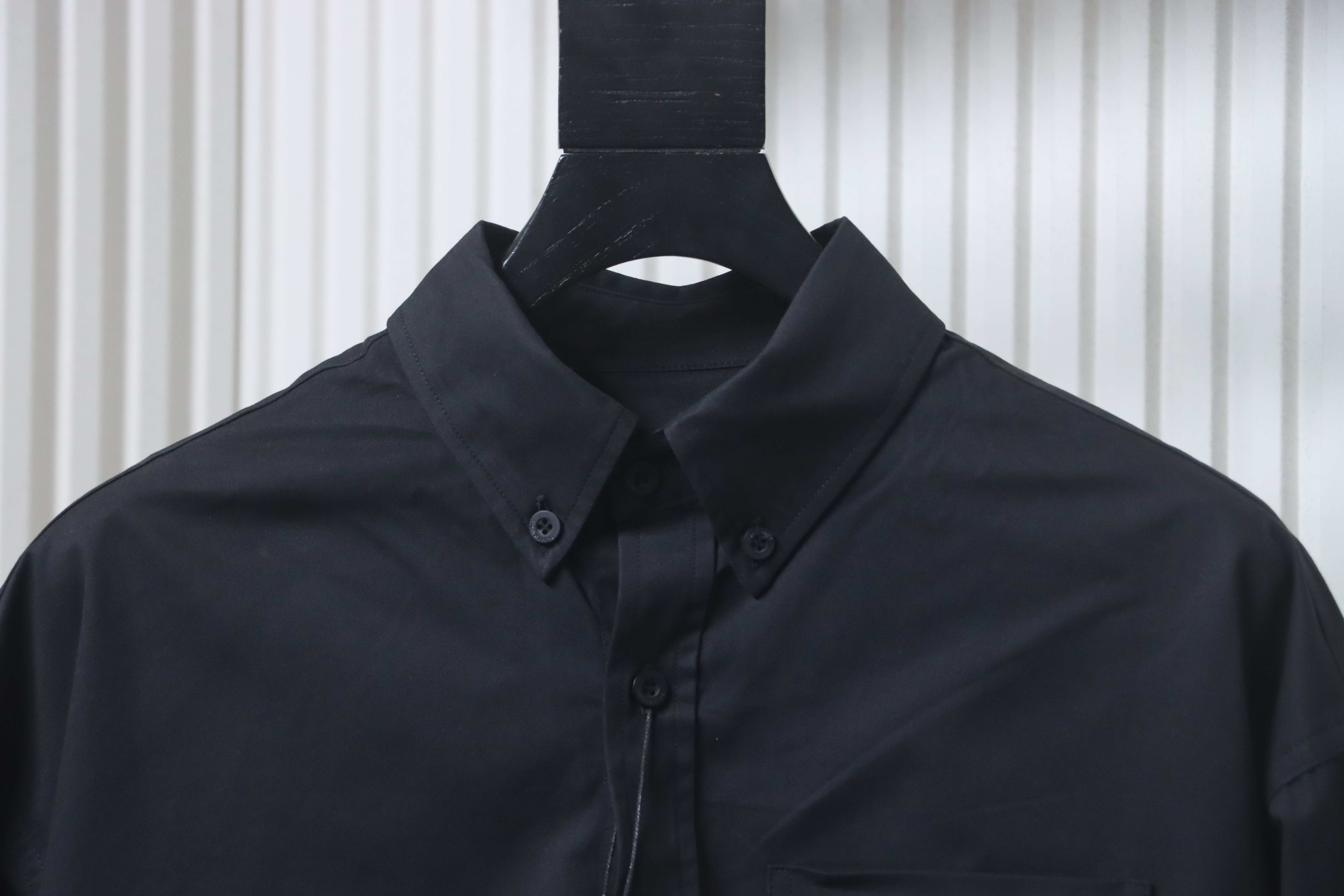 Balenciaga Black Classic Back 3D Letter Logo Long-Sleeve Shirt h230
