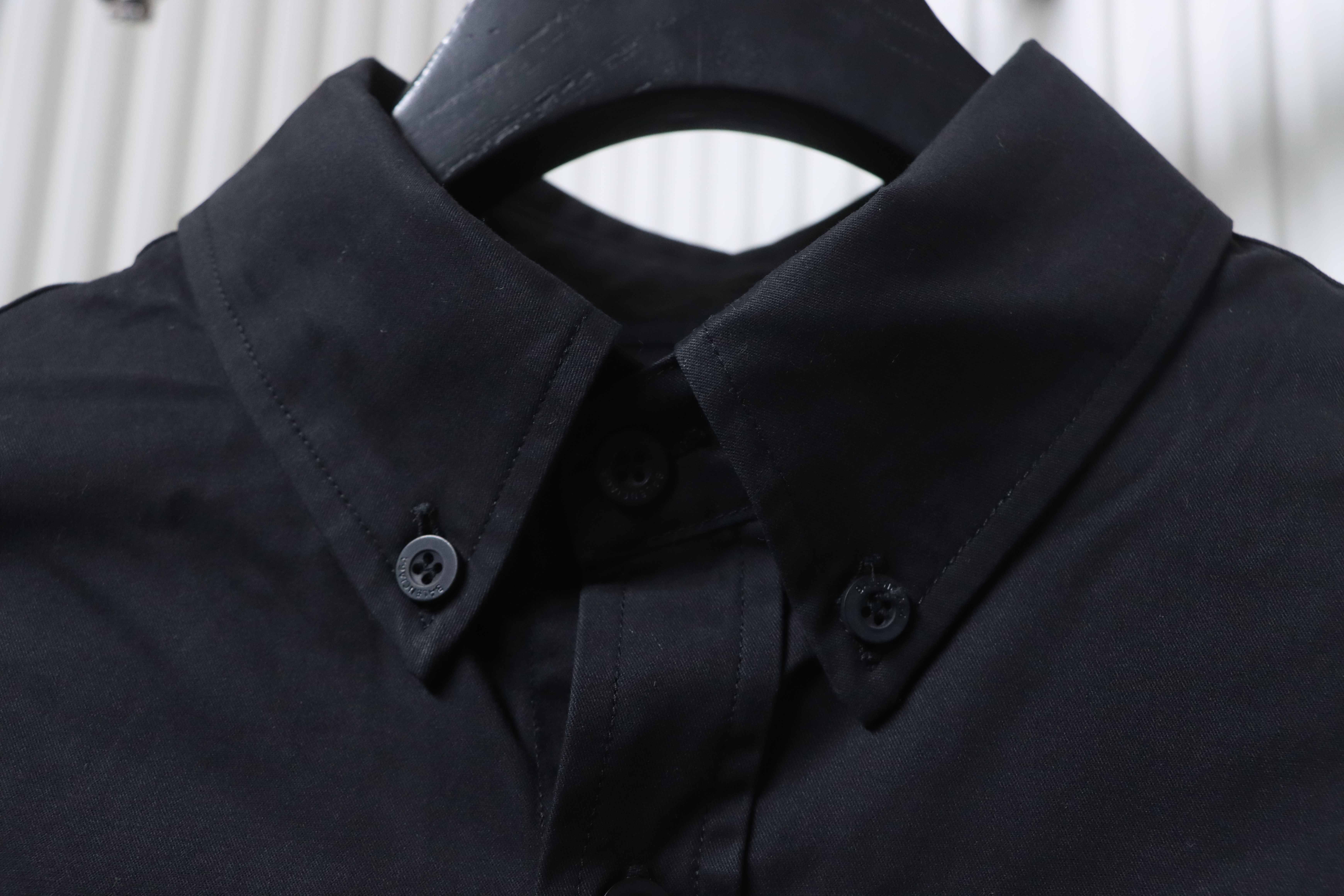 Balenciaga Black Classic Back 3D Letter Logo Long-Sleeve Shirt h230