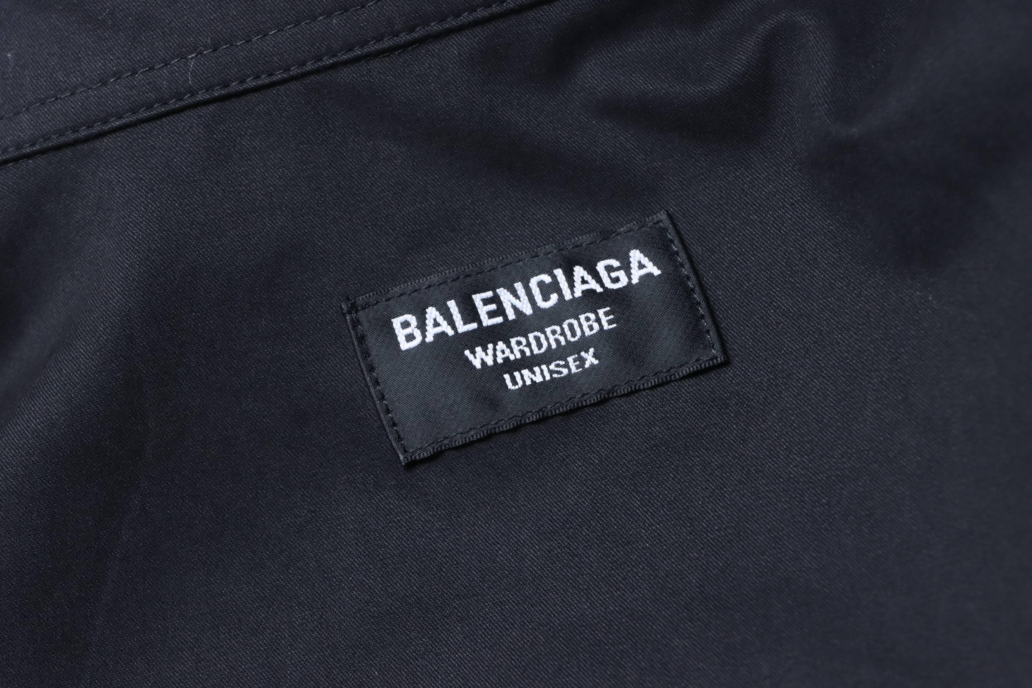 Balenciaga Black Classic Back 3D Letter Logo Long-Sleeve Shirt h230