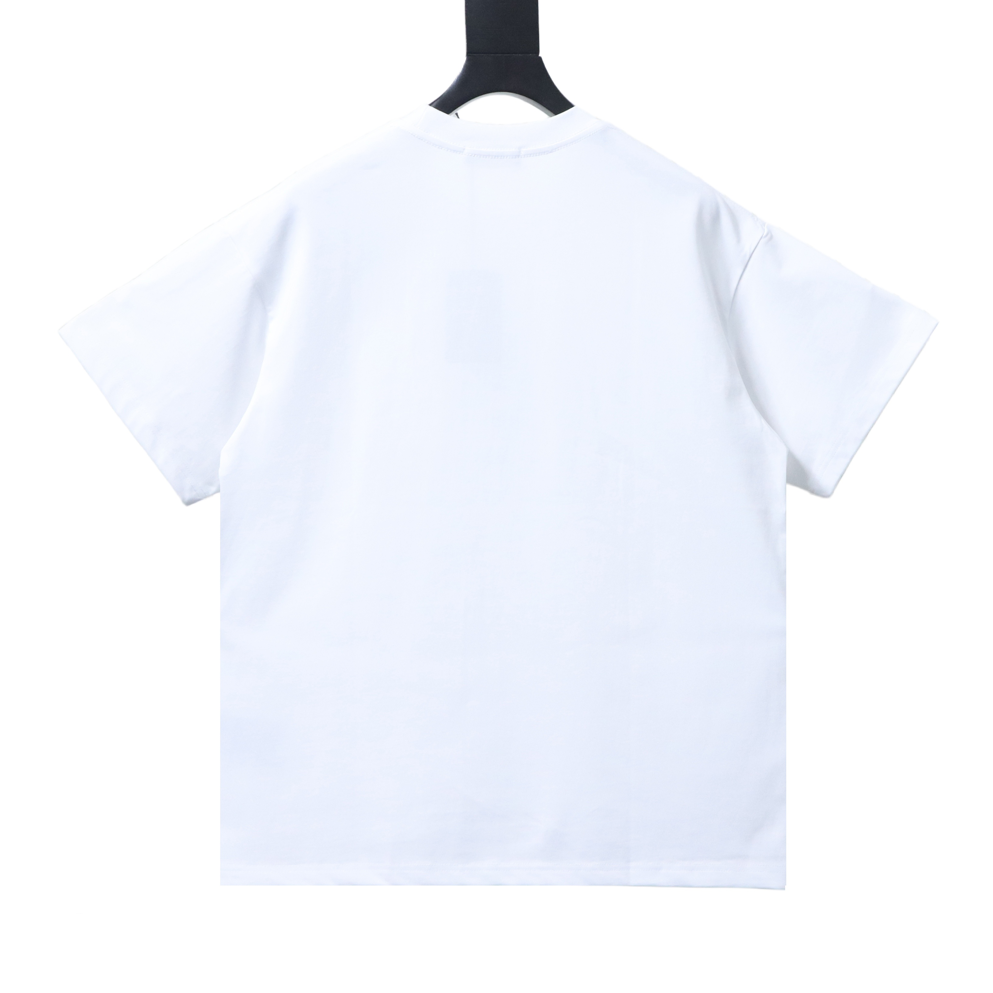 Balenciaga White Double-B Letter Printed Crewneck T-shirt h140