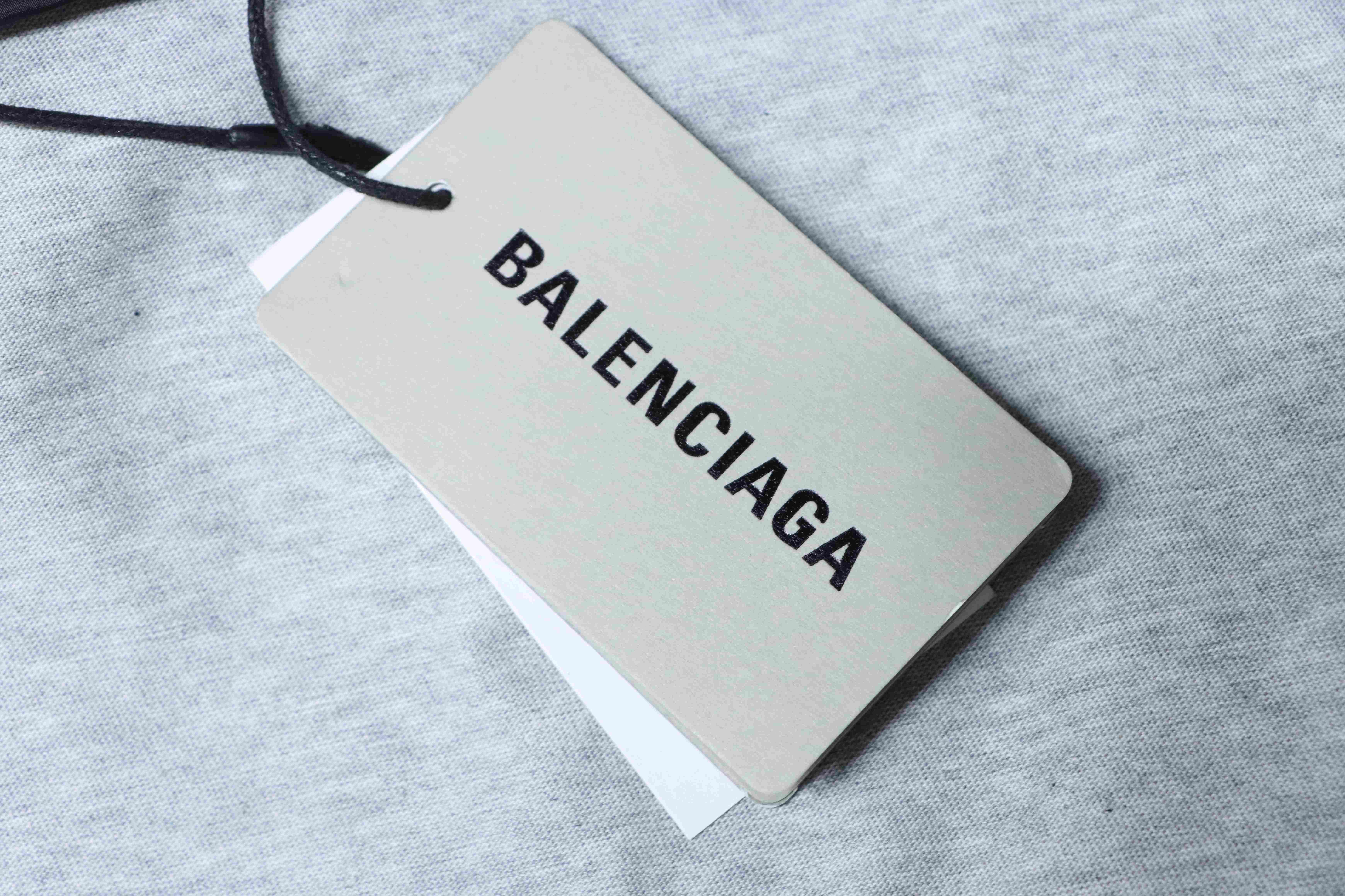 Balenciaga Grey Earth Printed Distressed T-shirt h140