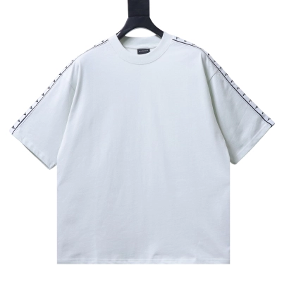 Balenciaga White Flower Logo Slogan T-shirt h180 01