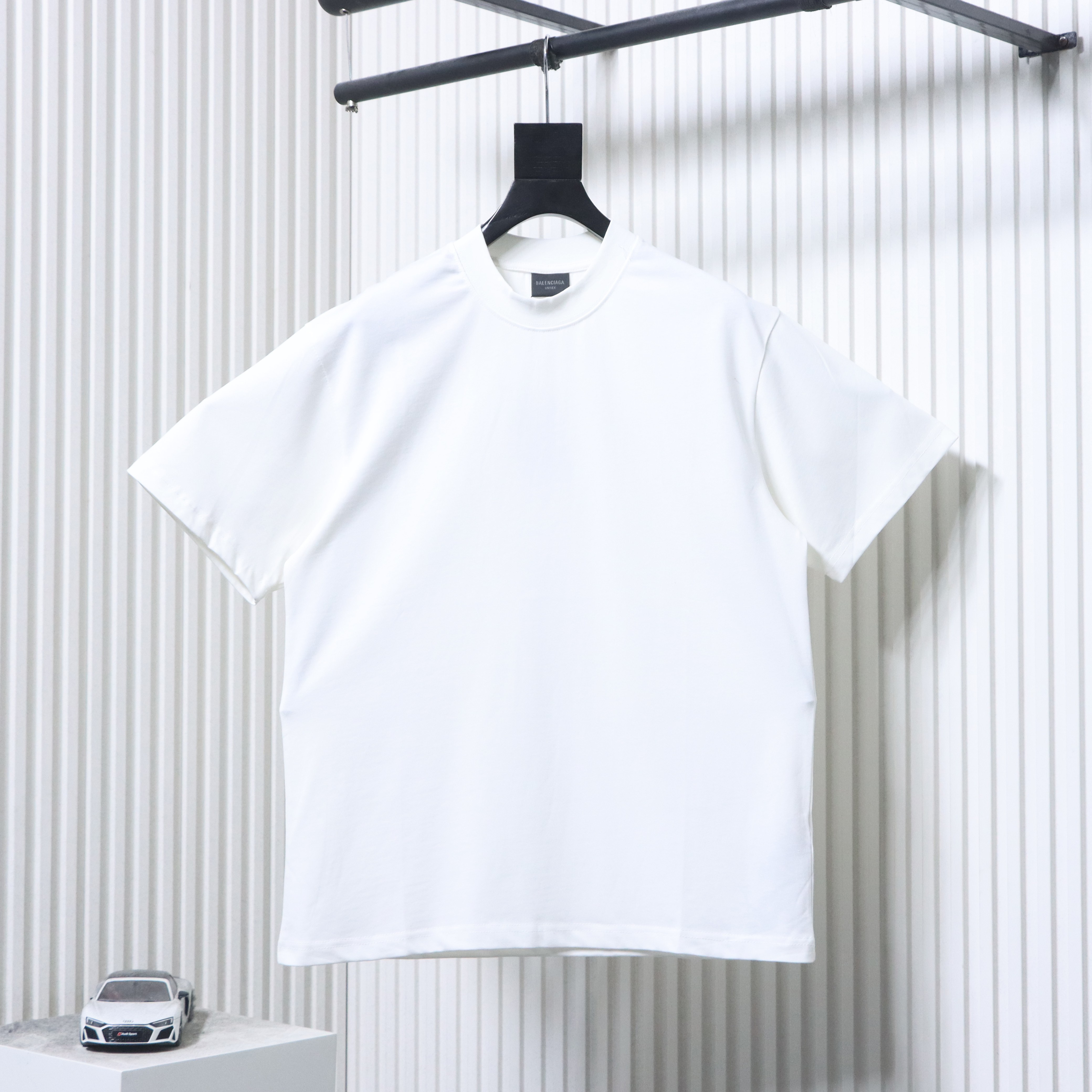 Balenciaga White Heavy BB Crown Rhinestone T-shirt h160