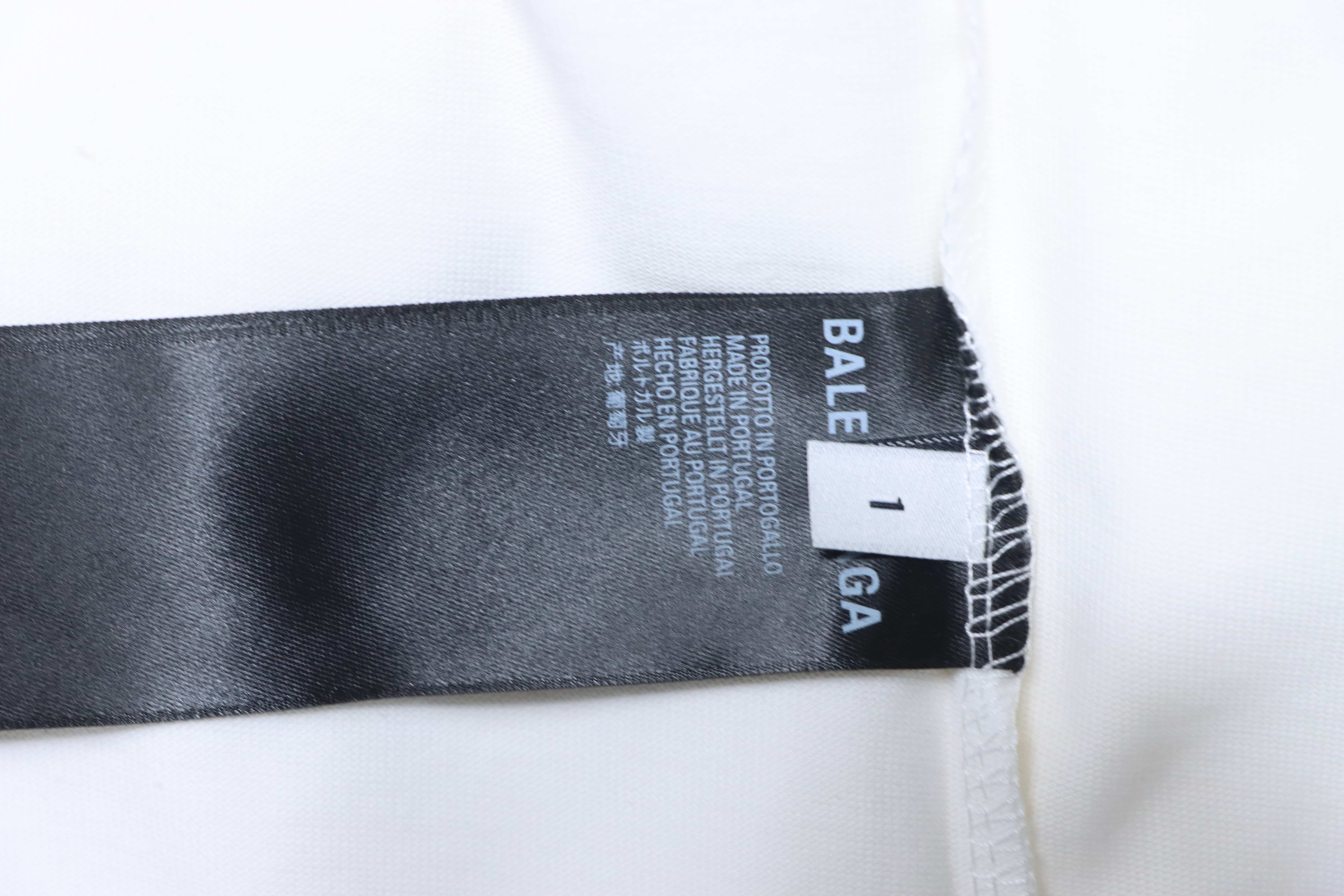 Balenciaga White Heavy BB Crown Rhinestone T-shirt h160