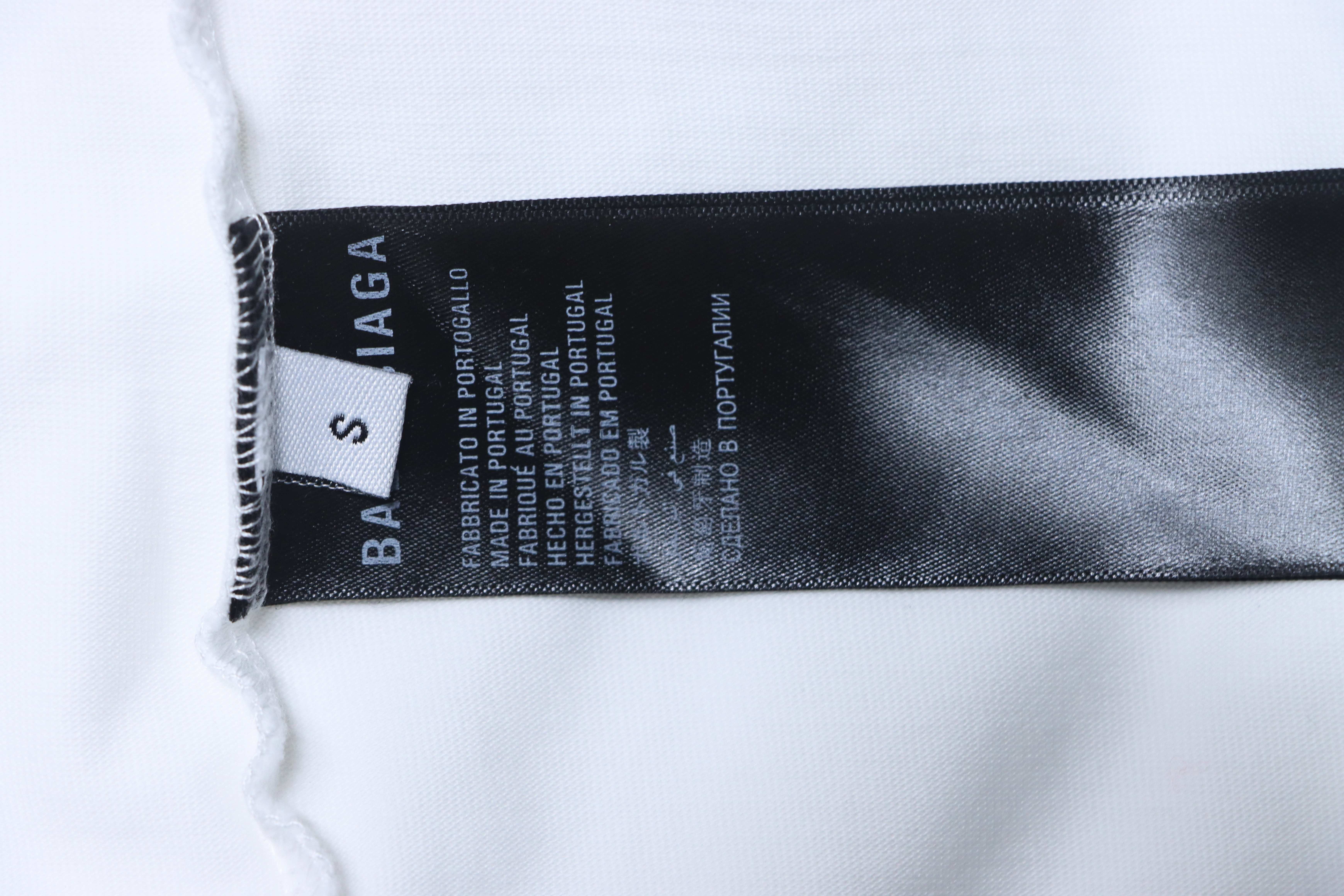 Balenciaga White Heavy Patch Embroidered T-shirt h160