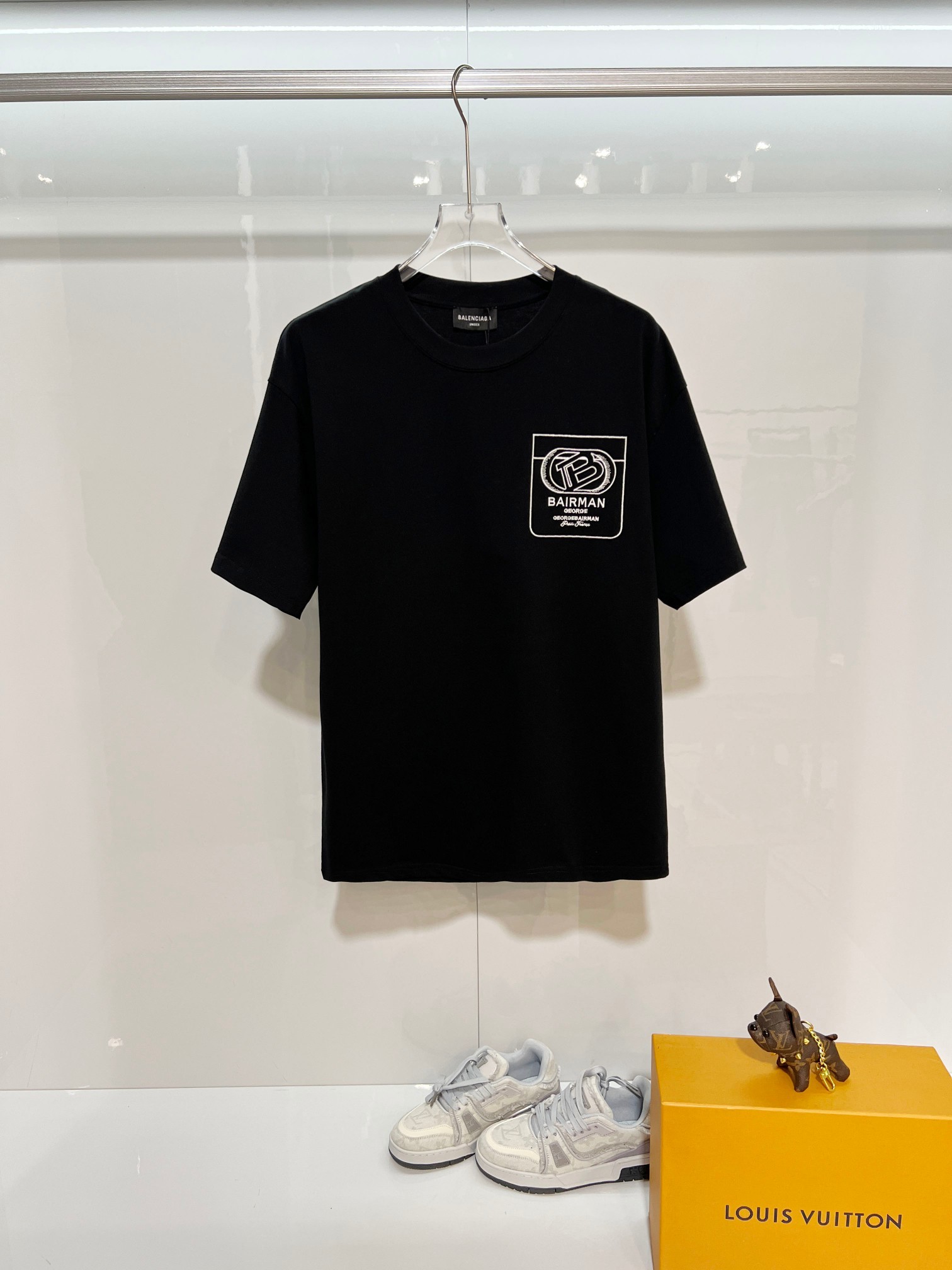 Balenciaga Black High-Quality 320g Crewneck T-shirt H140