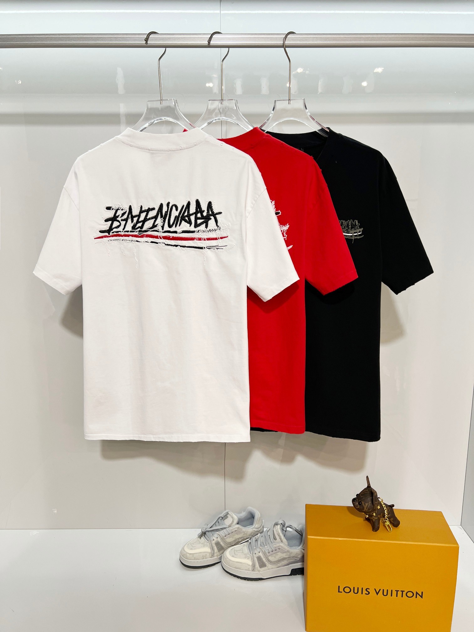 Balenciaga Black High-Quality 320g Crewneck T-shirt H150