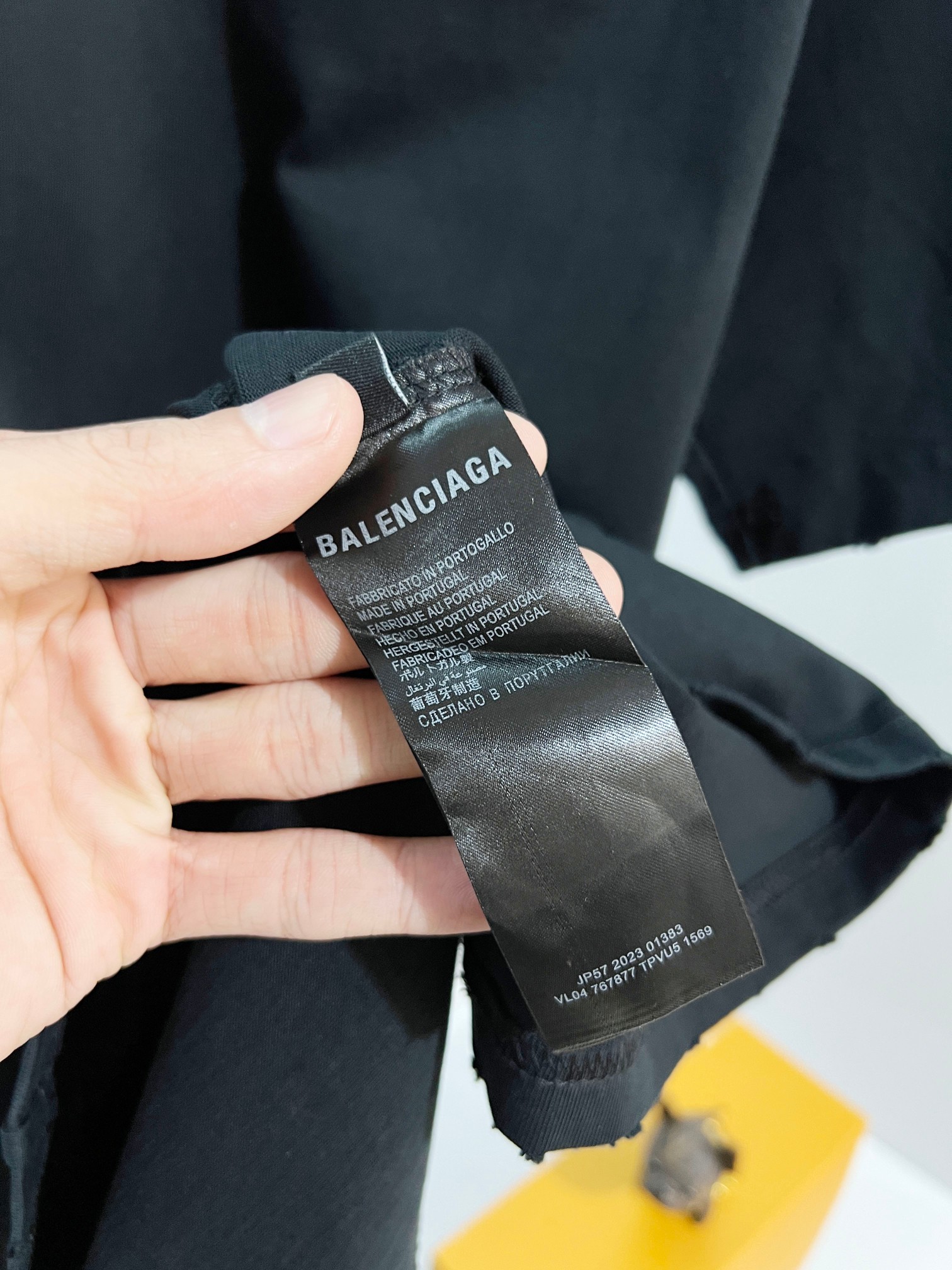 Balenciaga Black High-Quality 320g Crewneck T-shirt H150