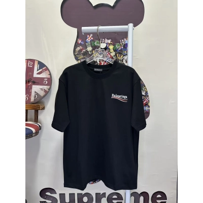 Balenciaga Black L26706 Coke Embroidered T-shirt h130 01