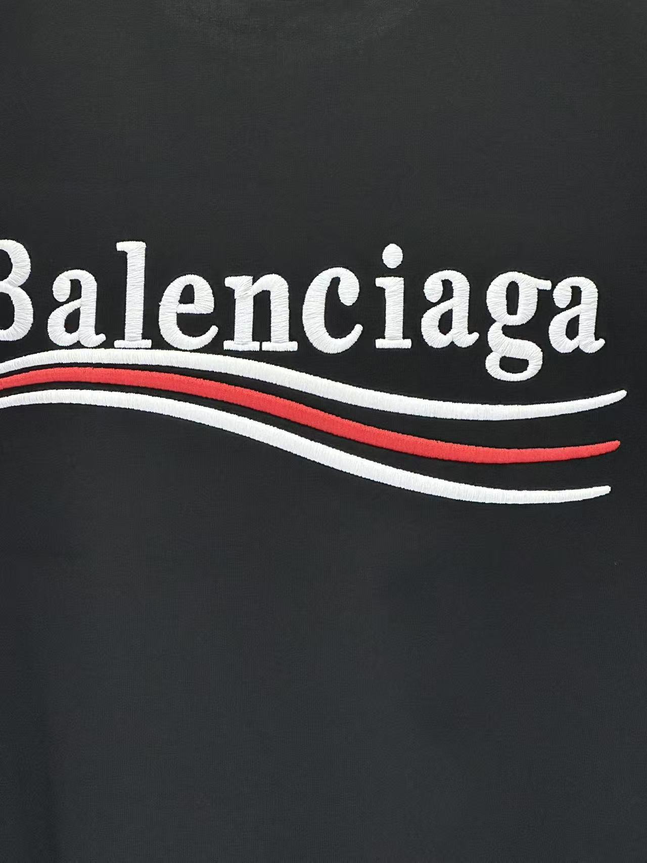Balenciaga Black L26706 Coke Embroidered T-shirt h130