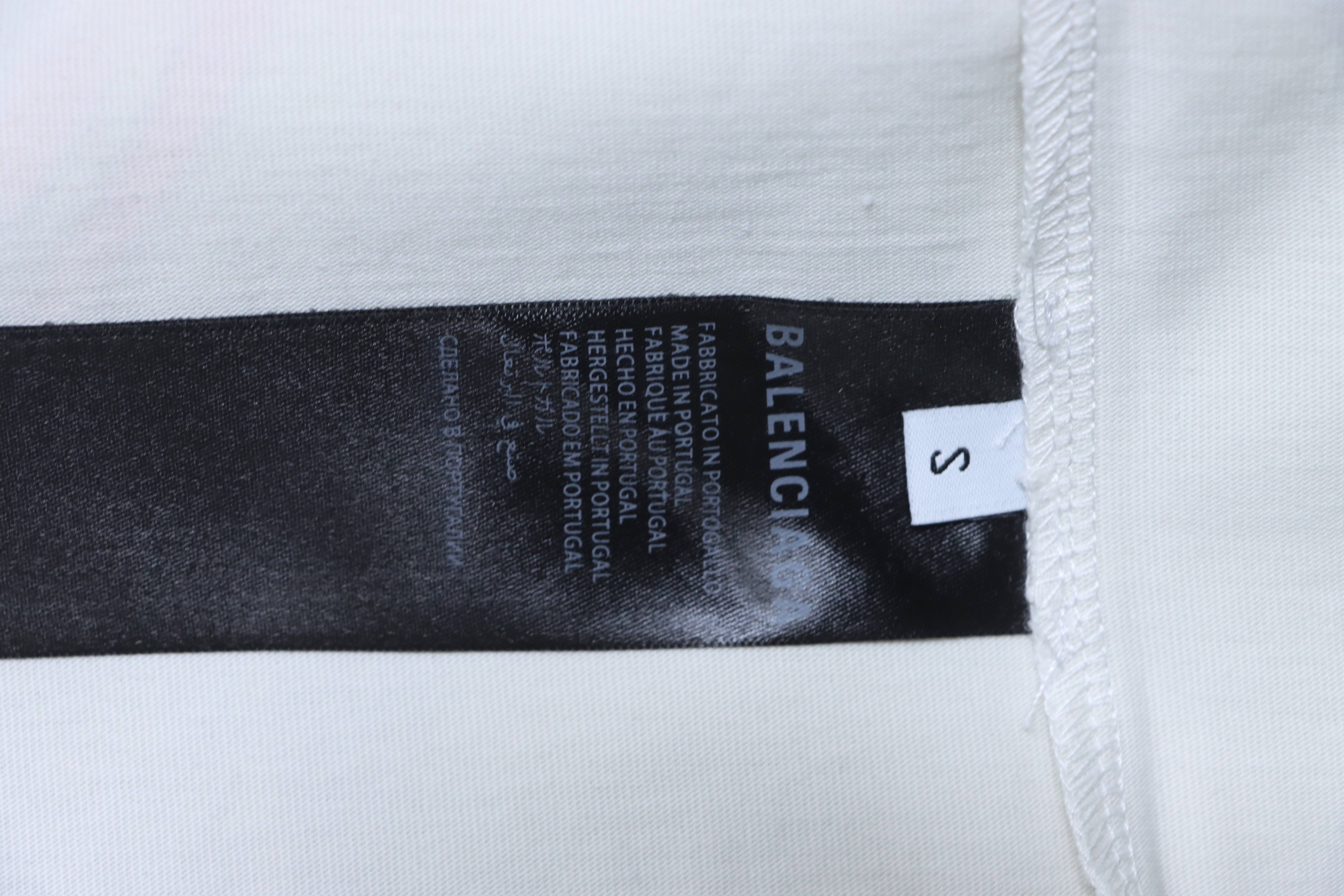 Balenciaga White Los Angeles Night Scene Vintage T-shirt h180
