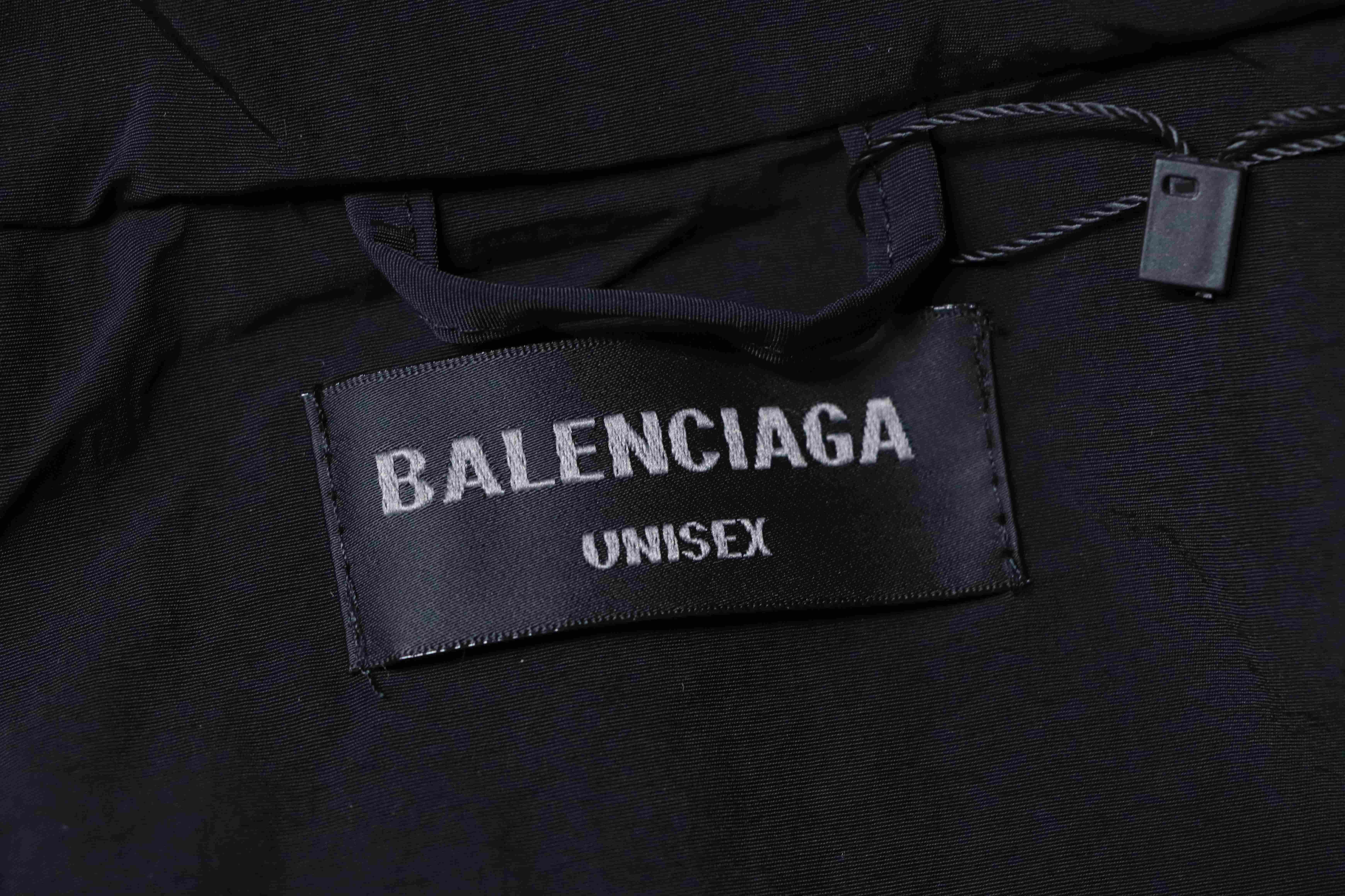 Balenciaga Black Mirrored Letter Embroidered Tracksuit Jacket h270