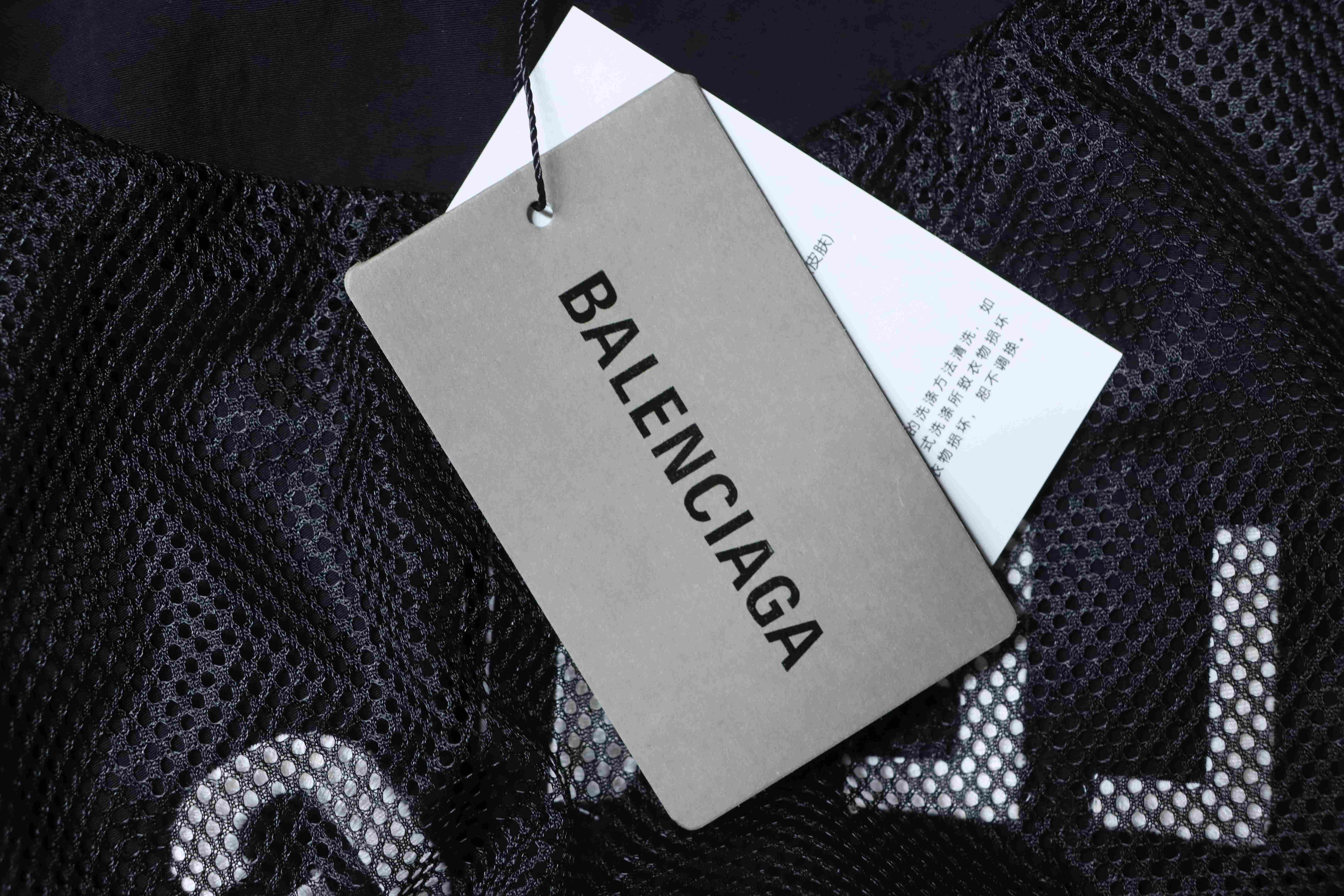 Balenciaga Black Mirrored Letter Embroidered Tracksuit Jacket h270