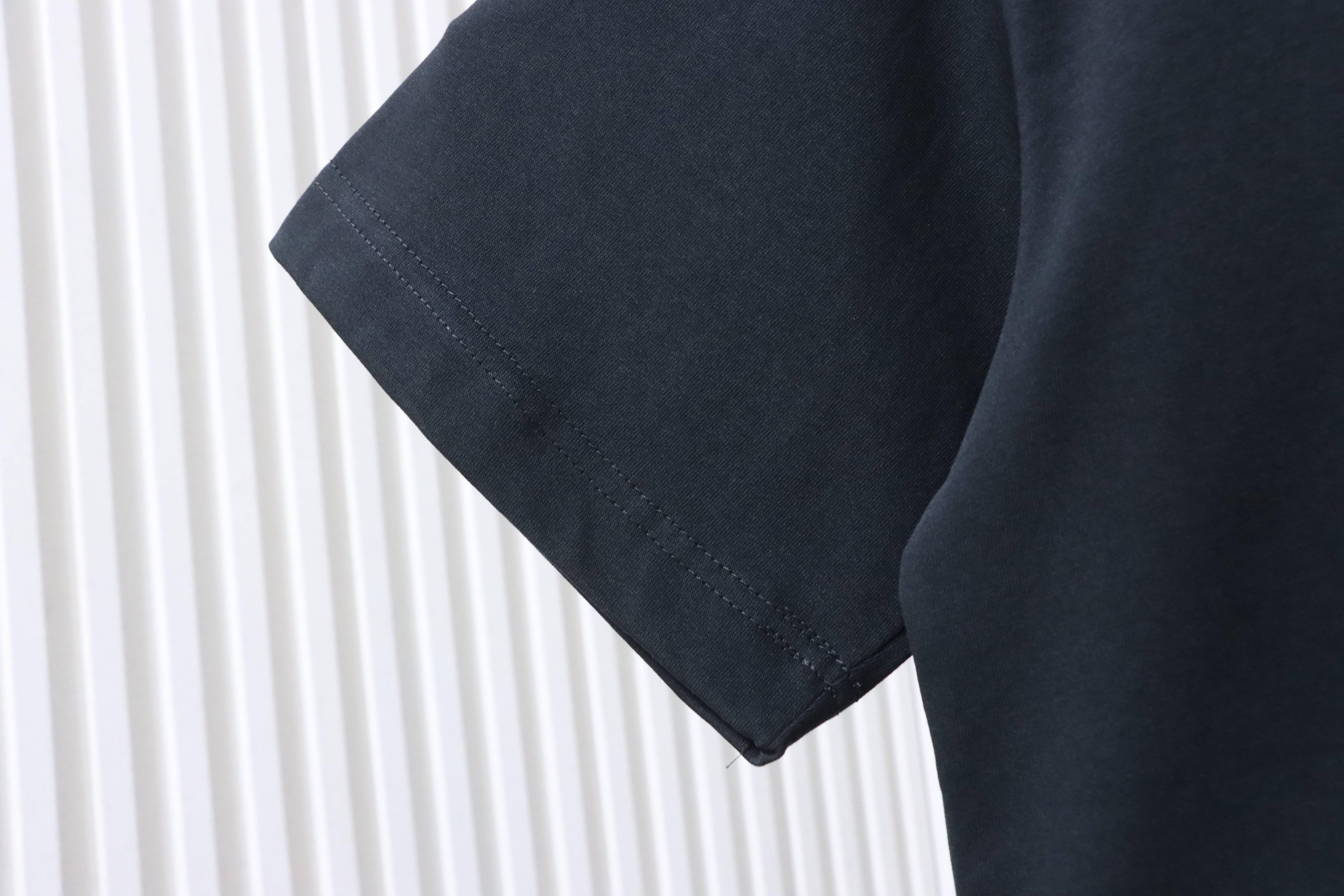 Balenciaga Black Multi-Logo Printed T-shirt h130