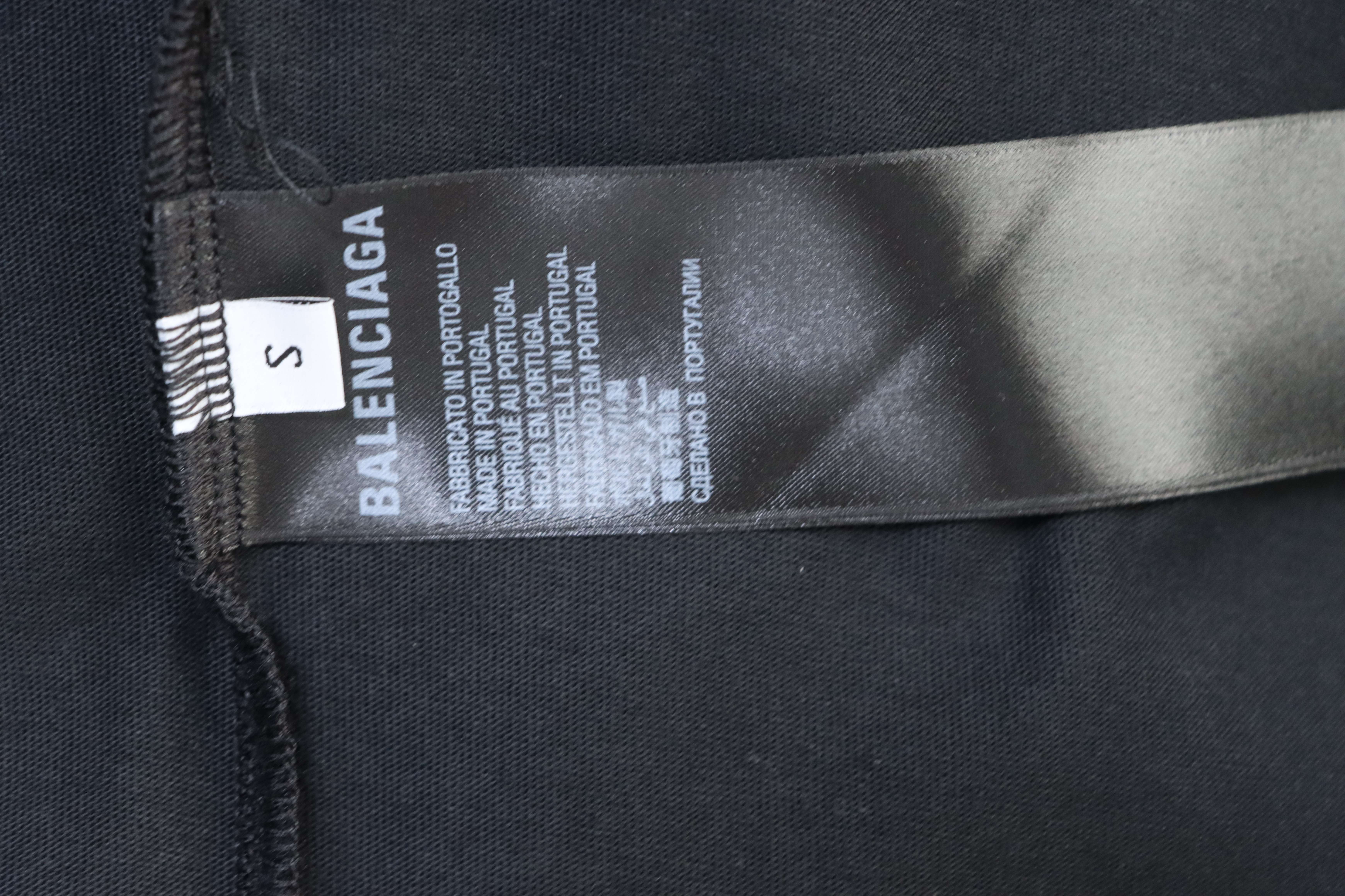Balenciaga Black Multi-Logo Printed T-shirt h130