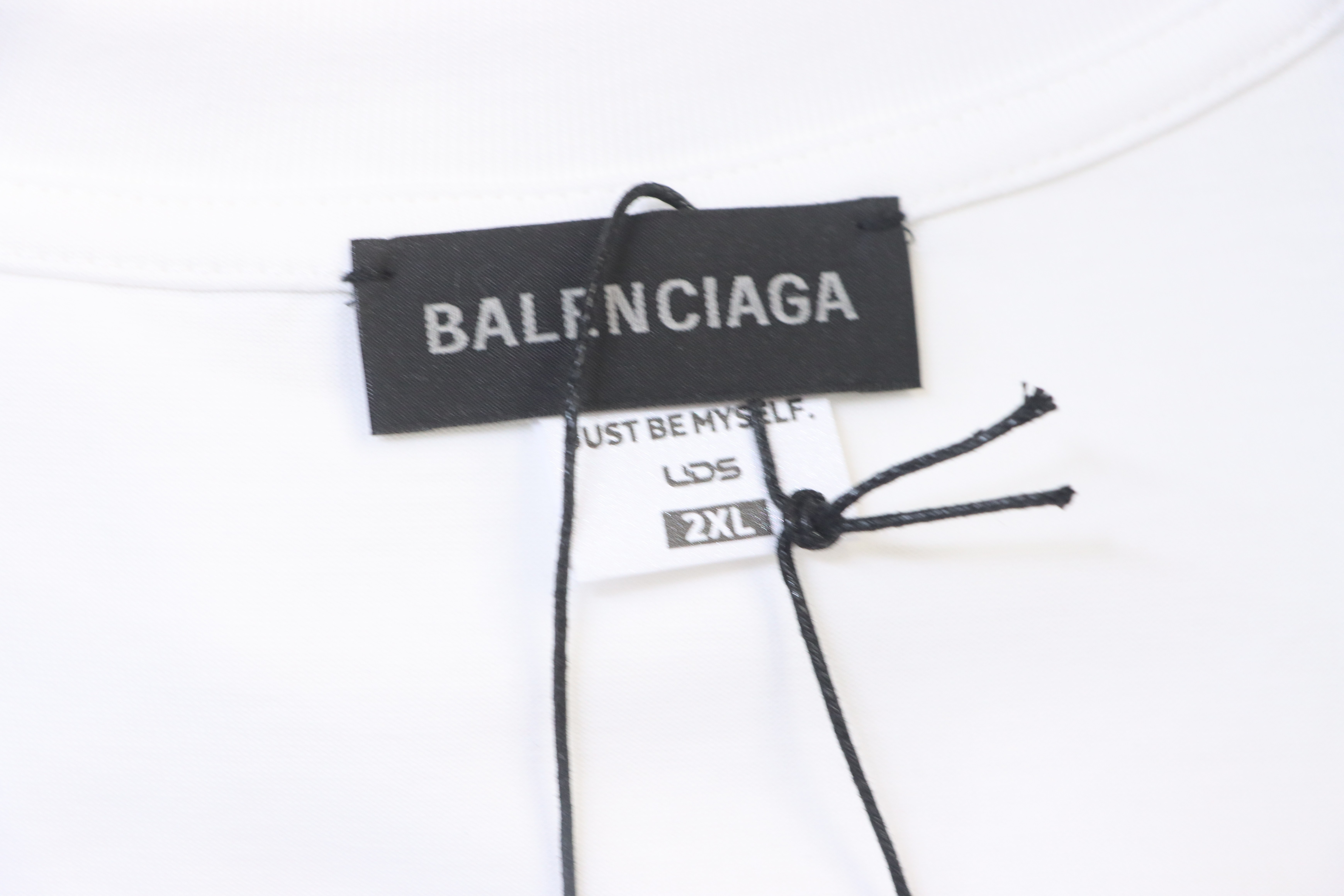 Balenciaga Double-B Graffiti Ink Splash Letter T-shirt White h130