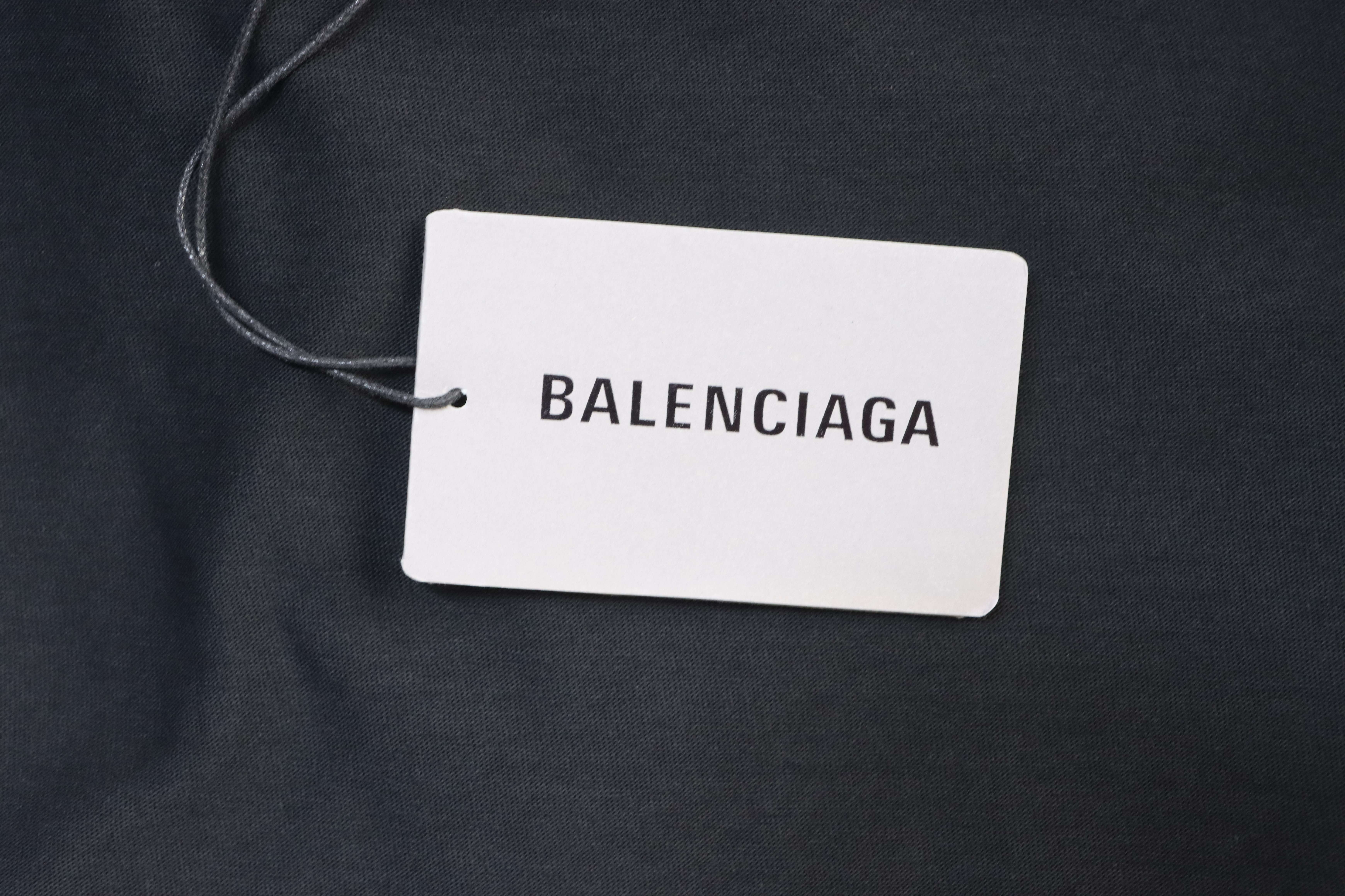 Balenciaga Double-B Graffiti Ink Splash Letter T-shirt Black