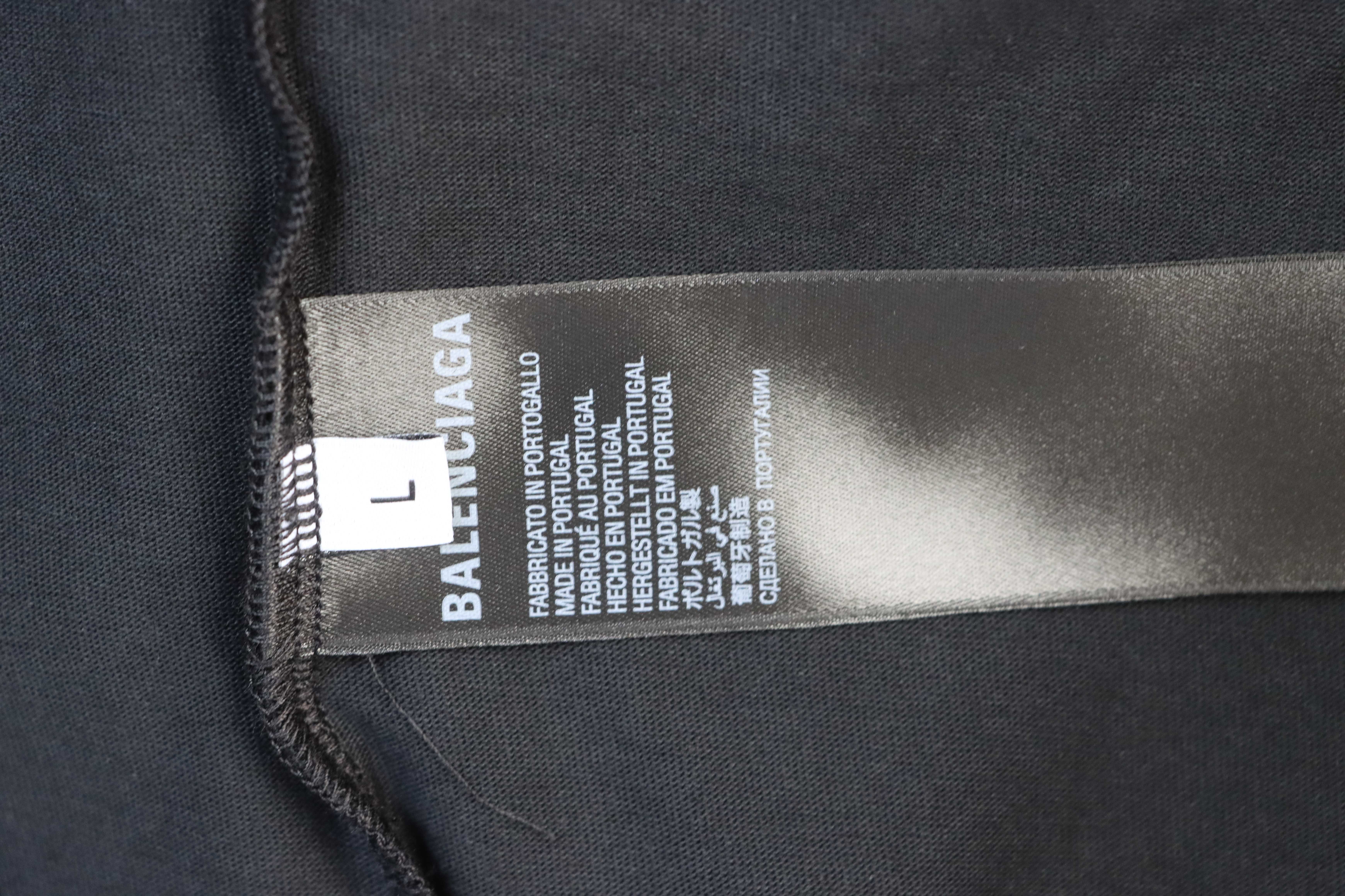 Balenciaga Double-B Graffiti Ink Splash Letter T-shirt Black