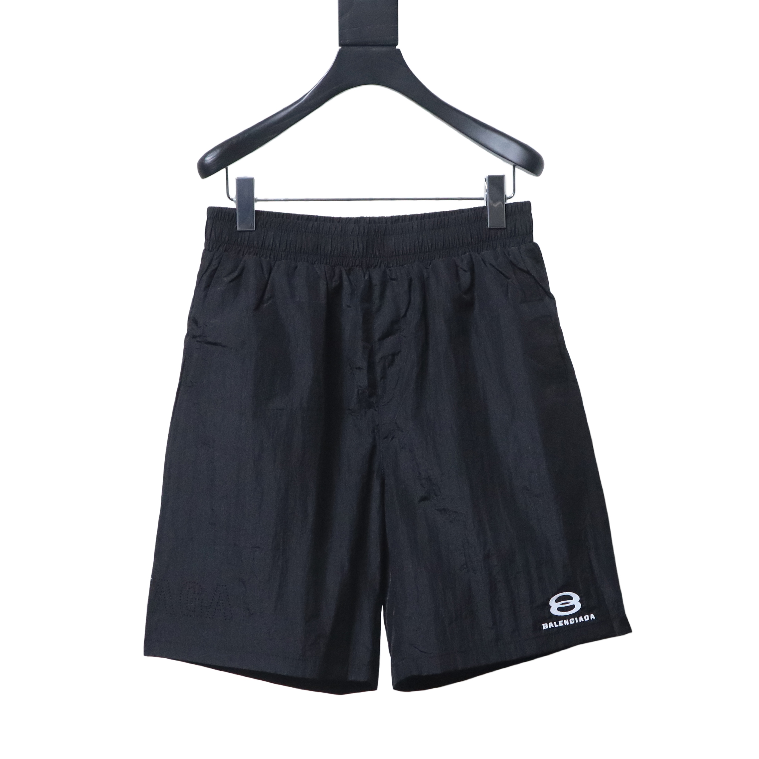 Balenciaga Double-Ring Letter Small Logo Embroidered Shorts h180