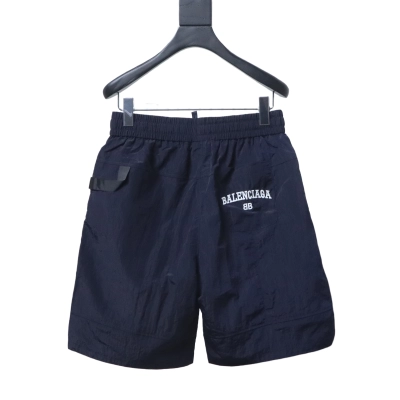 Balenciaga Metal Patch Logo Letter Embroidered Shorts h180 01