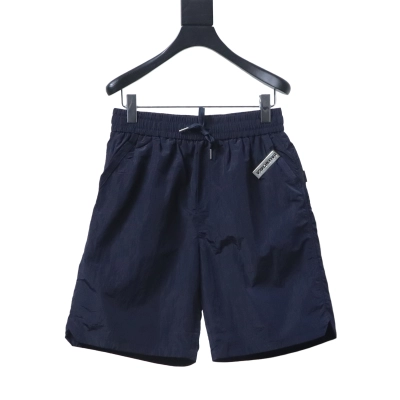 Balenciaga Metal Patch Logo Letter Embroidered Shorts h180 02