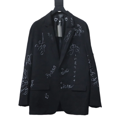 Balenciaga New Pigeon Graphic Jacket Set h330 01