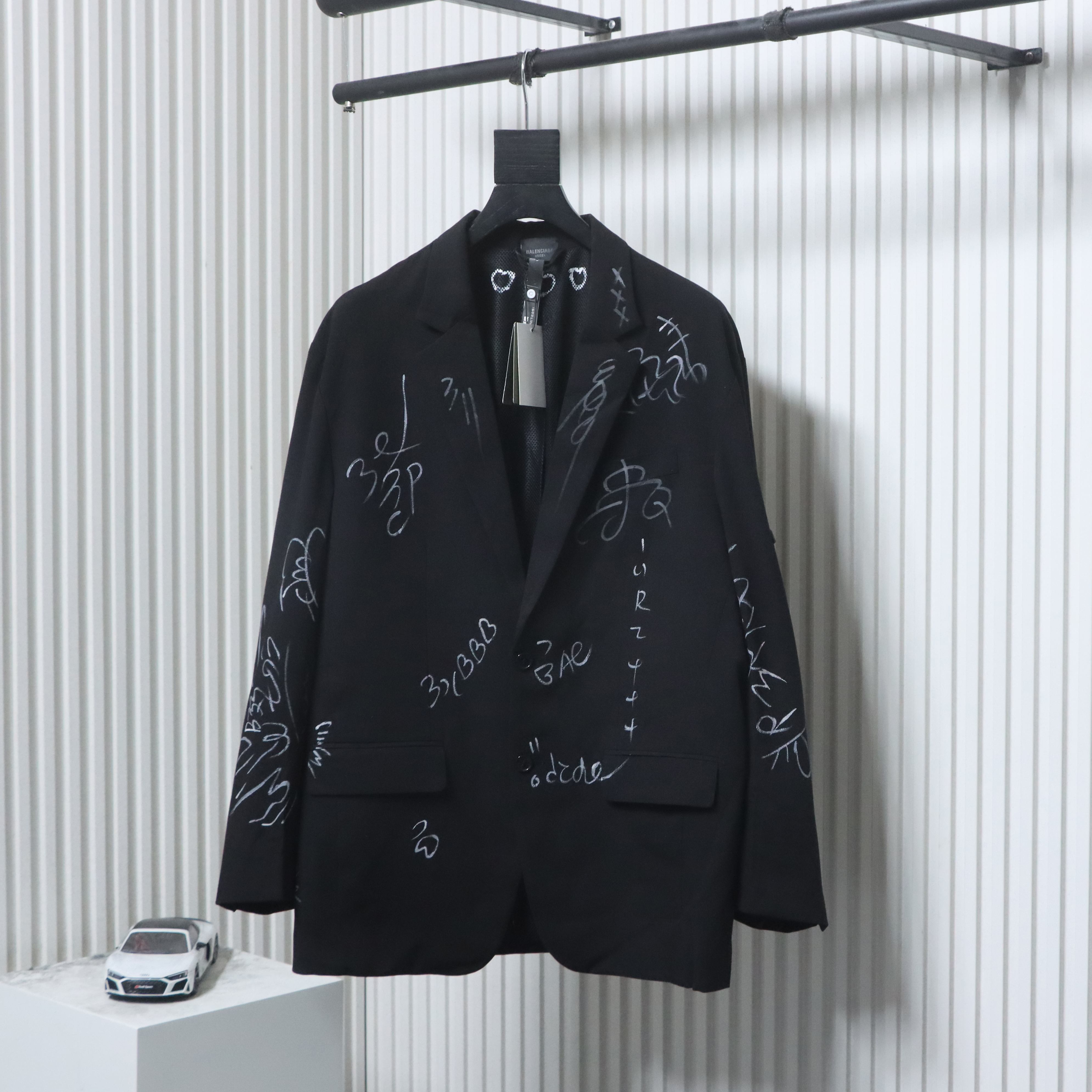 Balenciaga New Pigeon Graphic Jacket Set h330