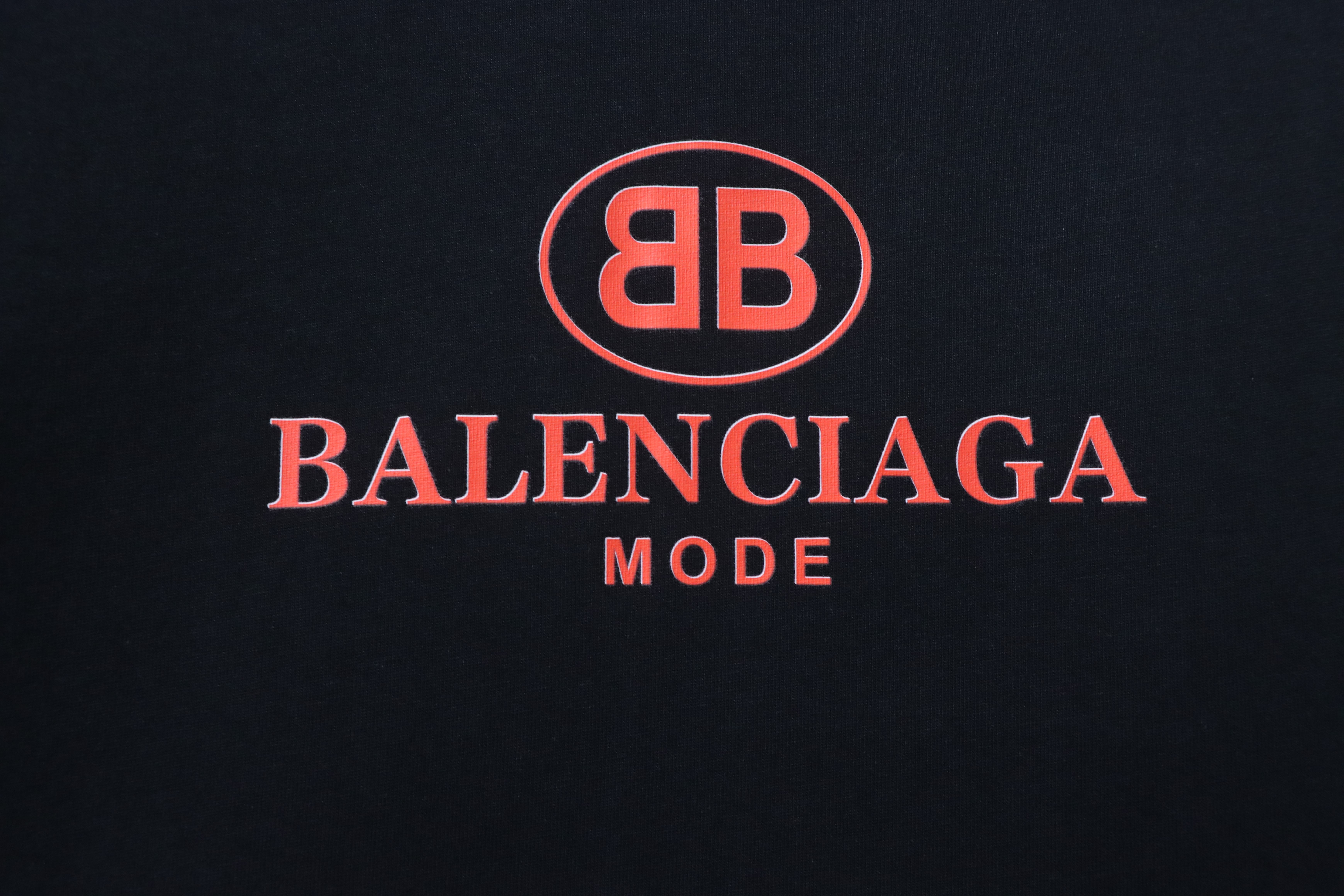 Balenciaga Red Letter Logo Printed T-shirt