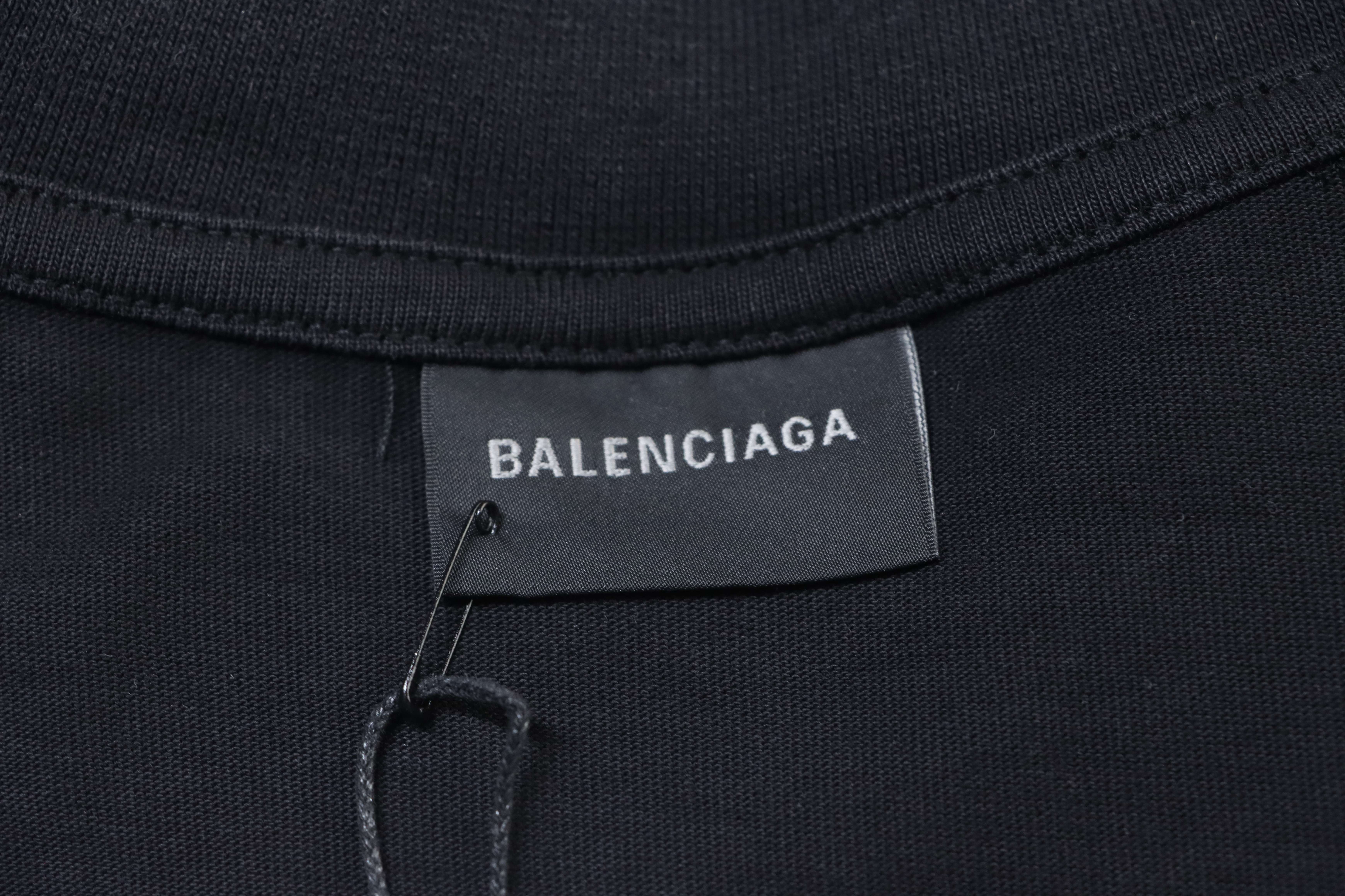 Balenciaga Ring Buckle Embroidered Vintage Small Logo T-shirt h160