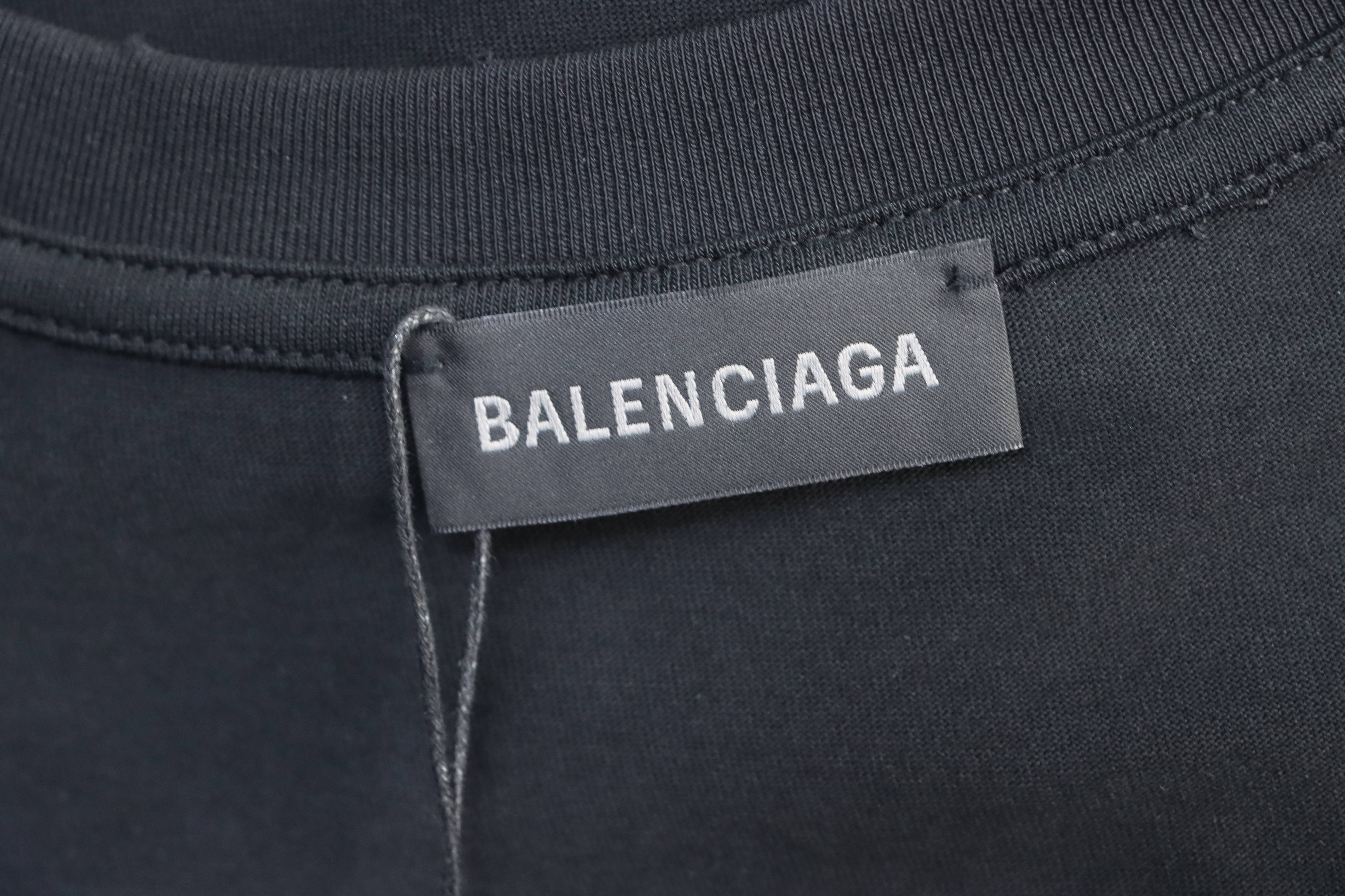 Balenciaga Wheat Pink Letter Printed T-shirt