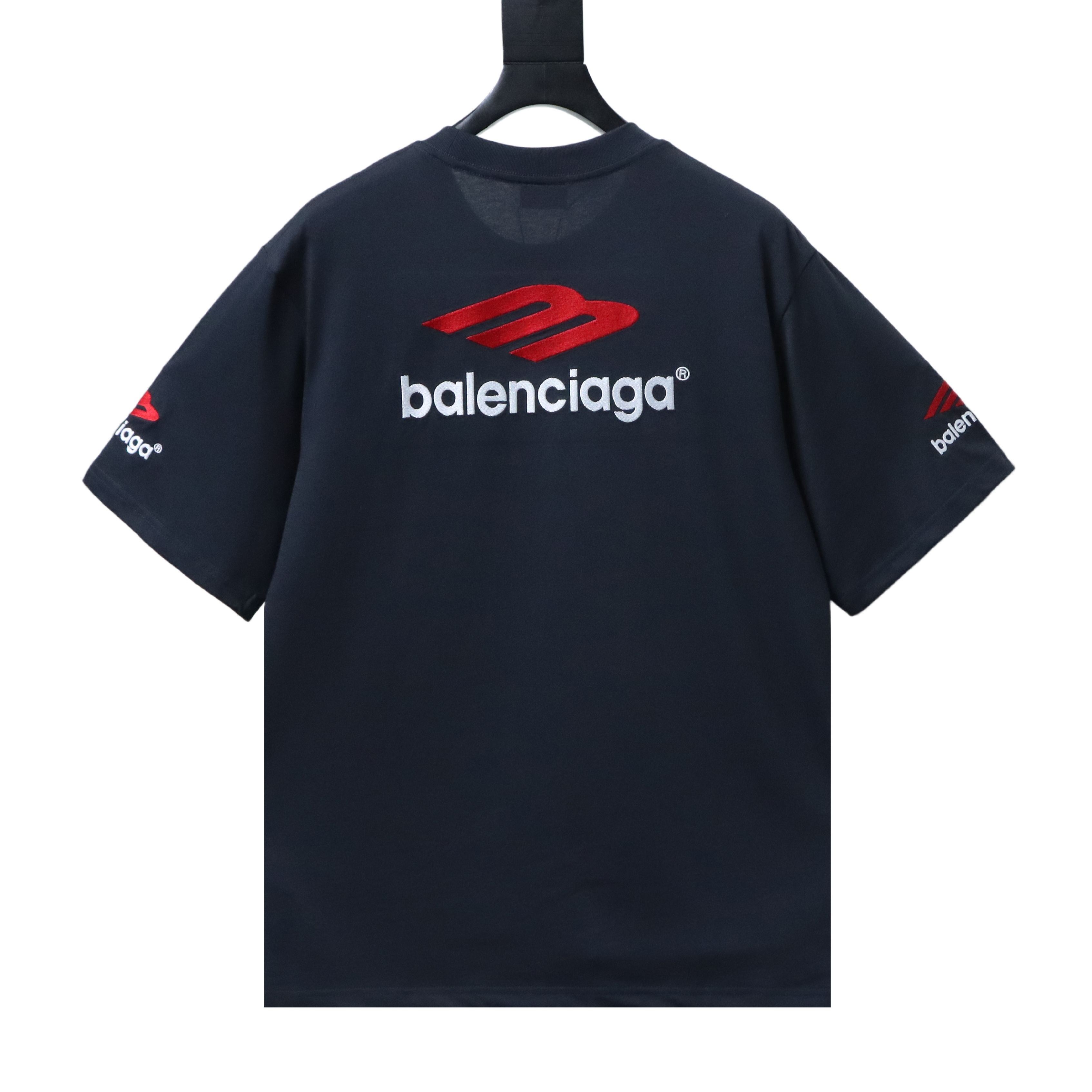 Balenciaga Black 23SS 3M Embroidered Letter Washed T-shirt h140