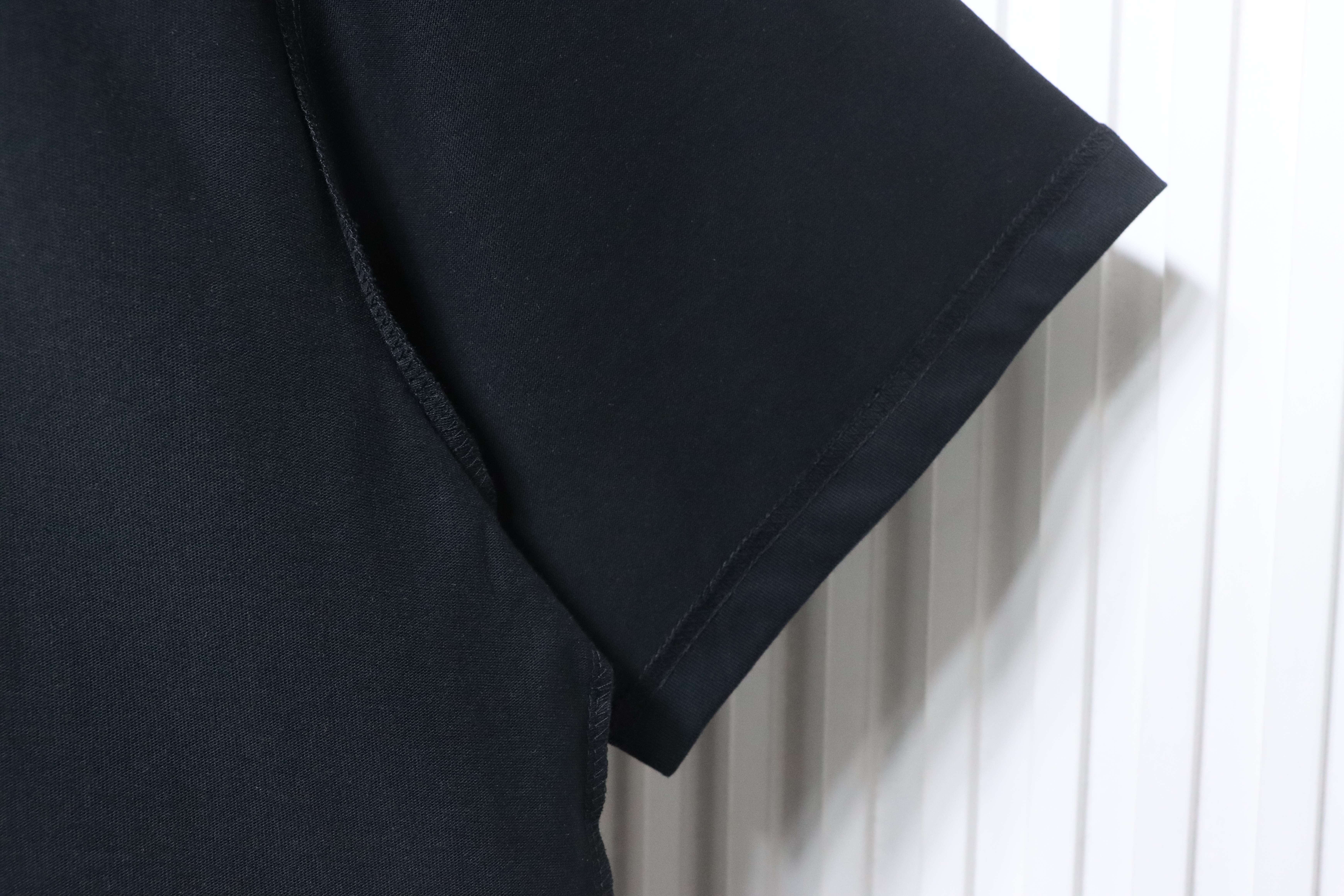 Balenciaga Black 24SS Inverted Letter Overlap Embroidered T-shirt h150