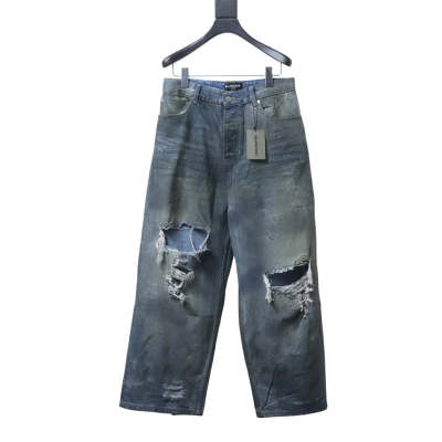 Balenciaga White 25FW Destroyed Jeans h250 01