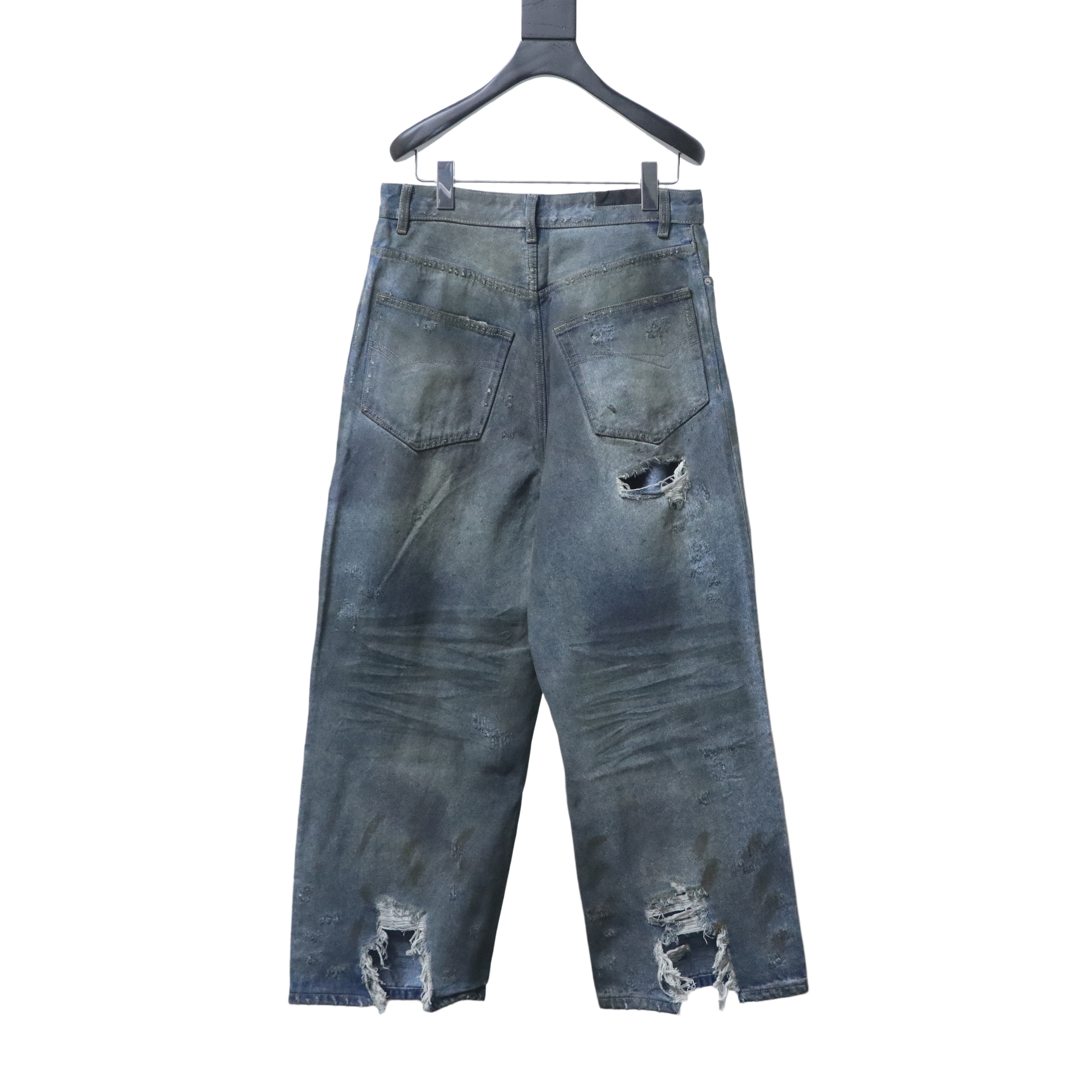 Balenciaga White 25FW Destroyed Jeans h250