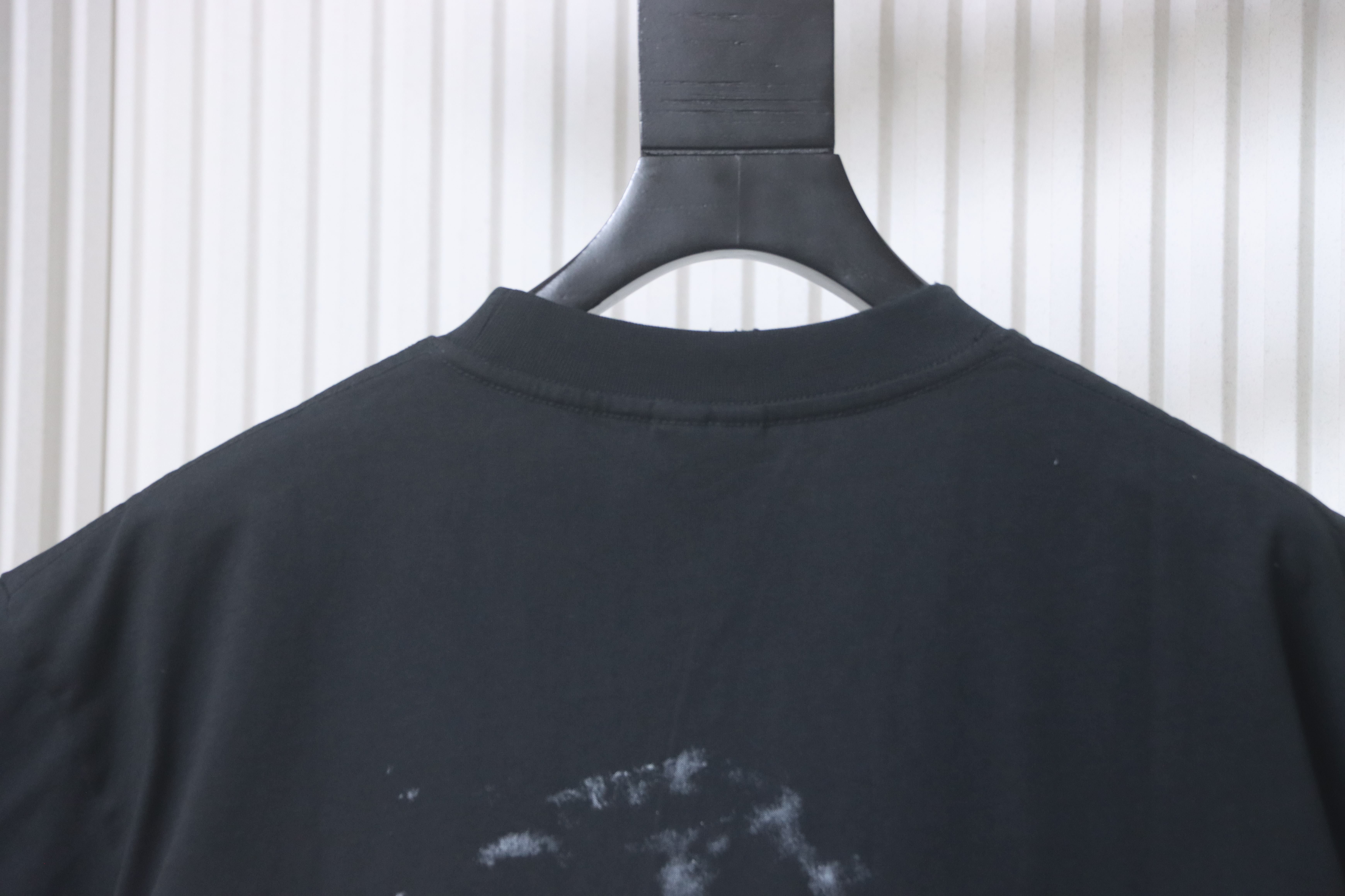 Balenciaga Black 25SS New Distressed Pigeon Graphic T-shirt h160