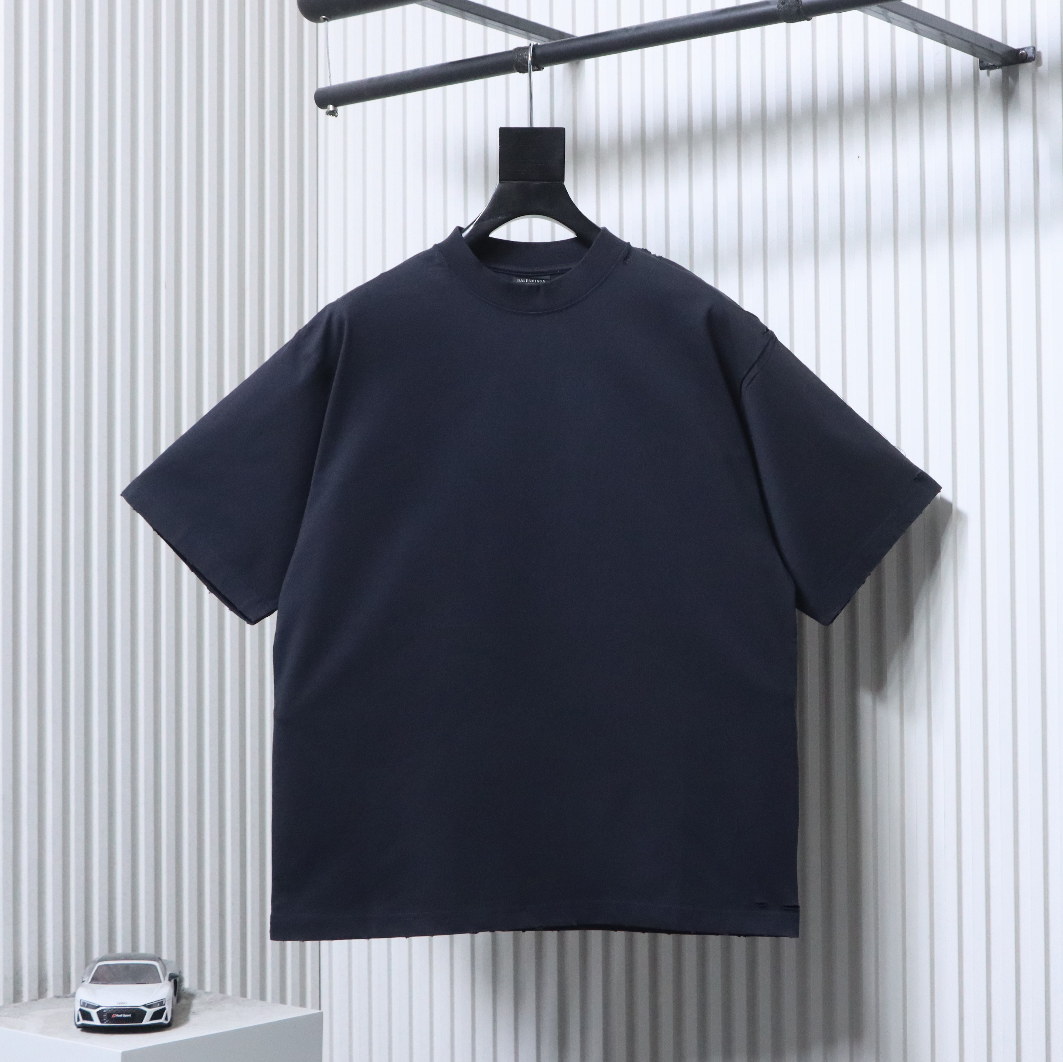 Balenciaga Black 25SS Red Masking Tape Letter Tape T-shirt h190
