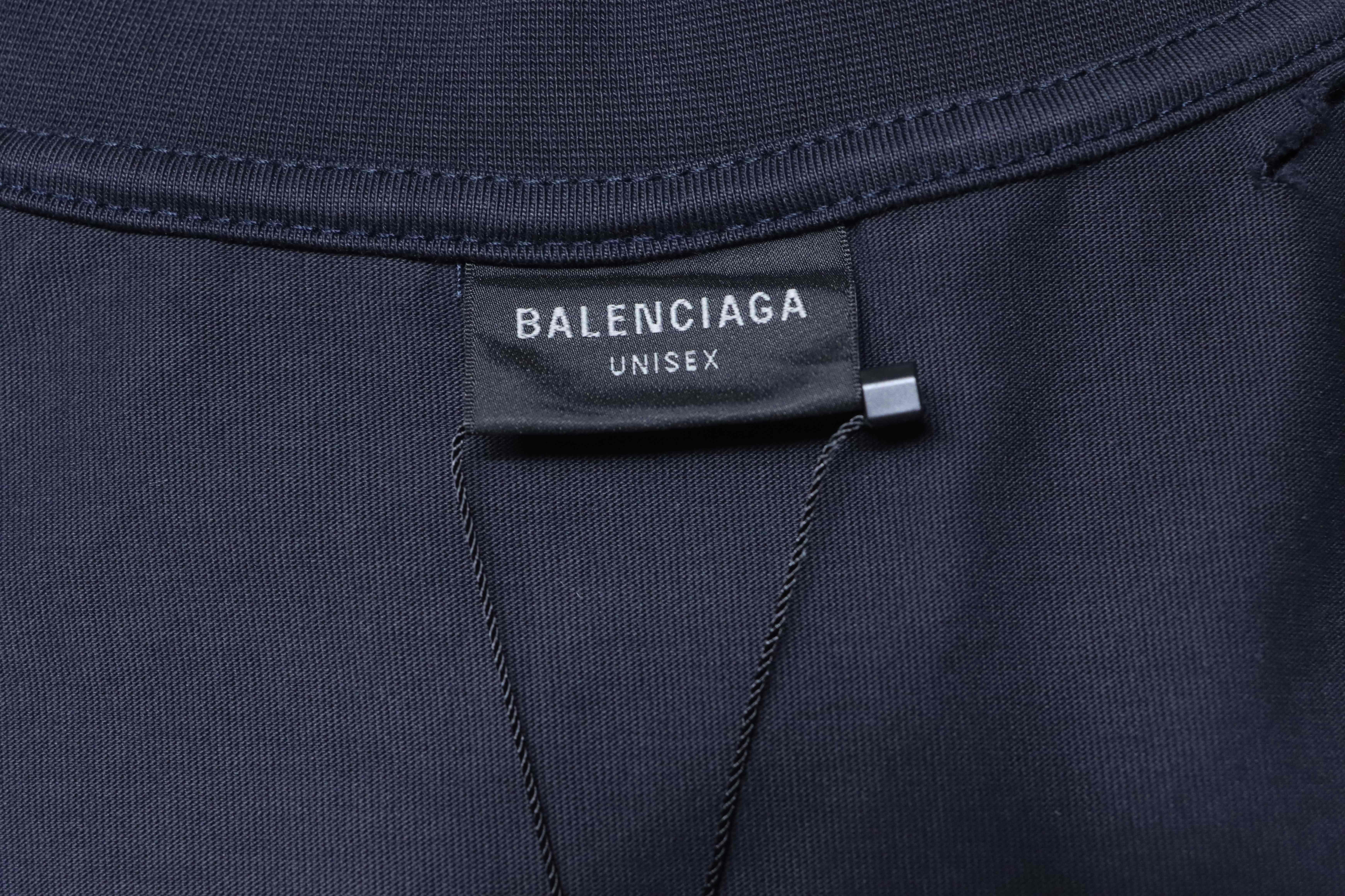 Balenciaga Black 25SS Red Masking Tape Letter Tape T-shirt h190