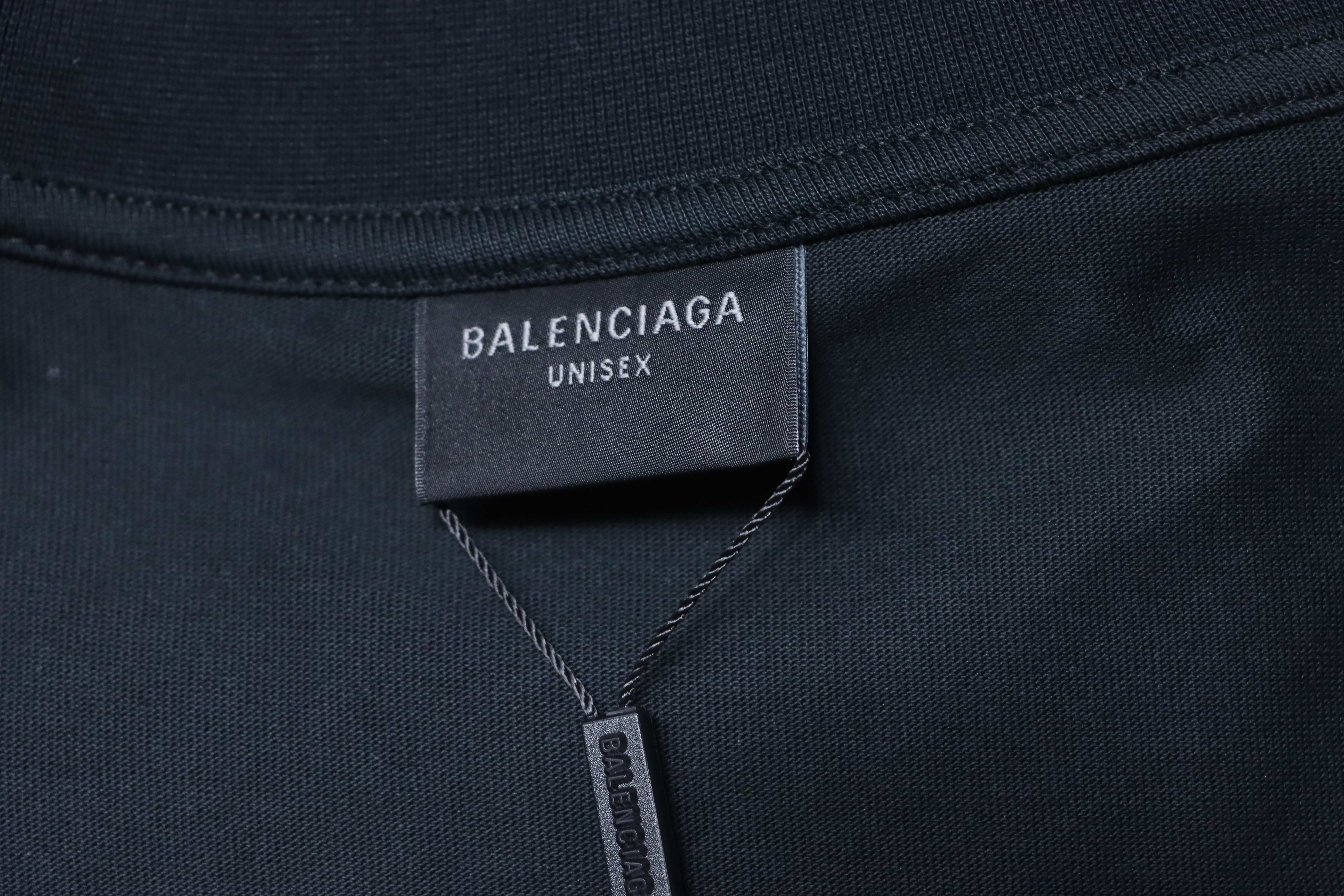Balenciaga Black 26SS 3B Woven Tape Logo T-shirt h160