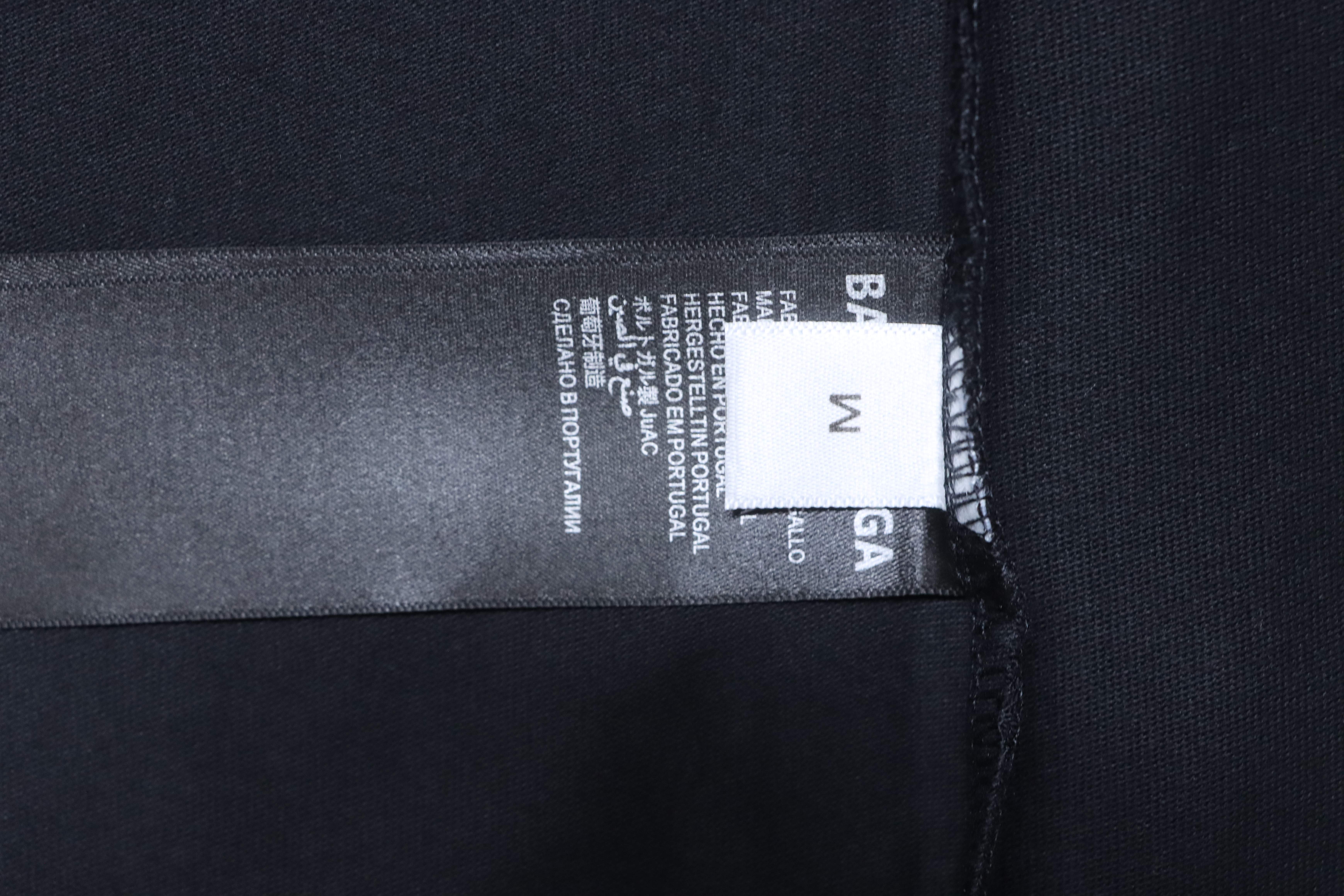Balenciaga Black 26SS Back Logo Printed Crewneck T-shirt h160