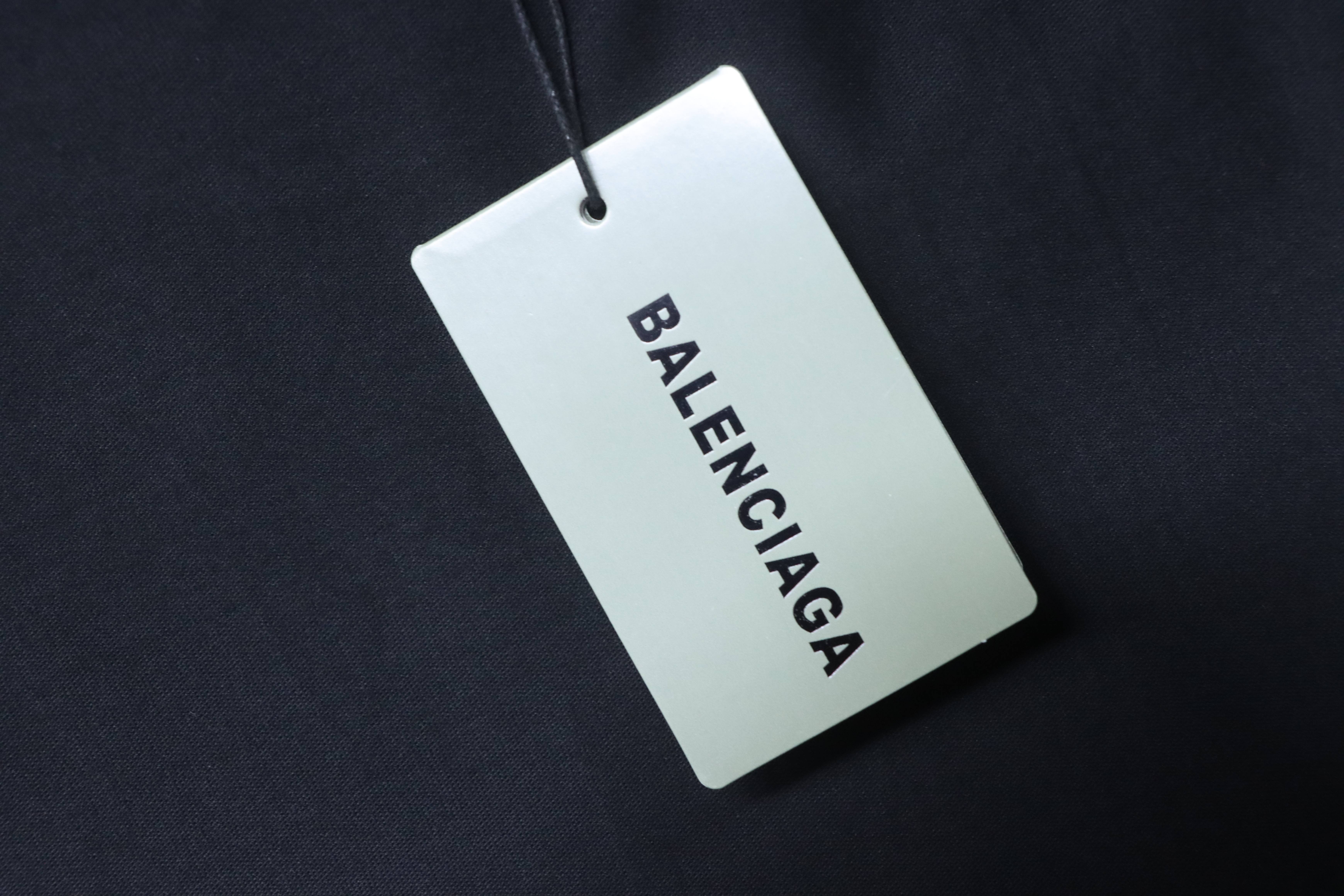 Balenciaga Black 26SS Back Logo Printed Crewneck T-shirt h160