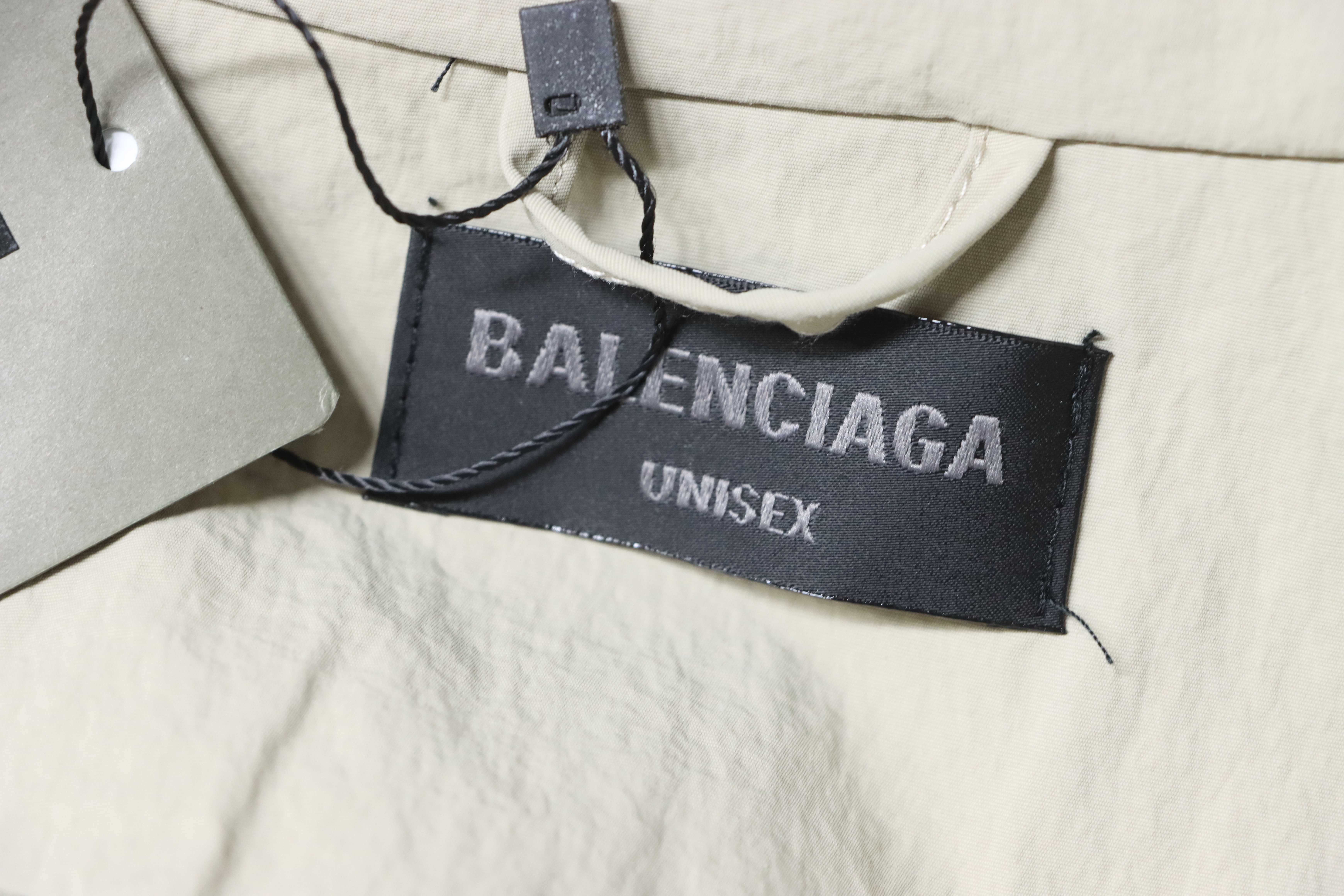 Balenciaga White 26SS Front and Back Half-Ring Letter Embroidered Tracksuit Jacket h270