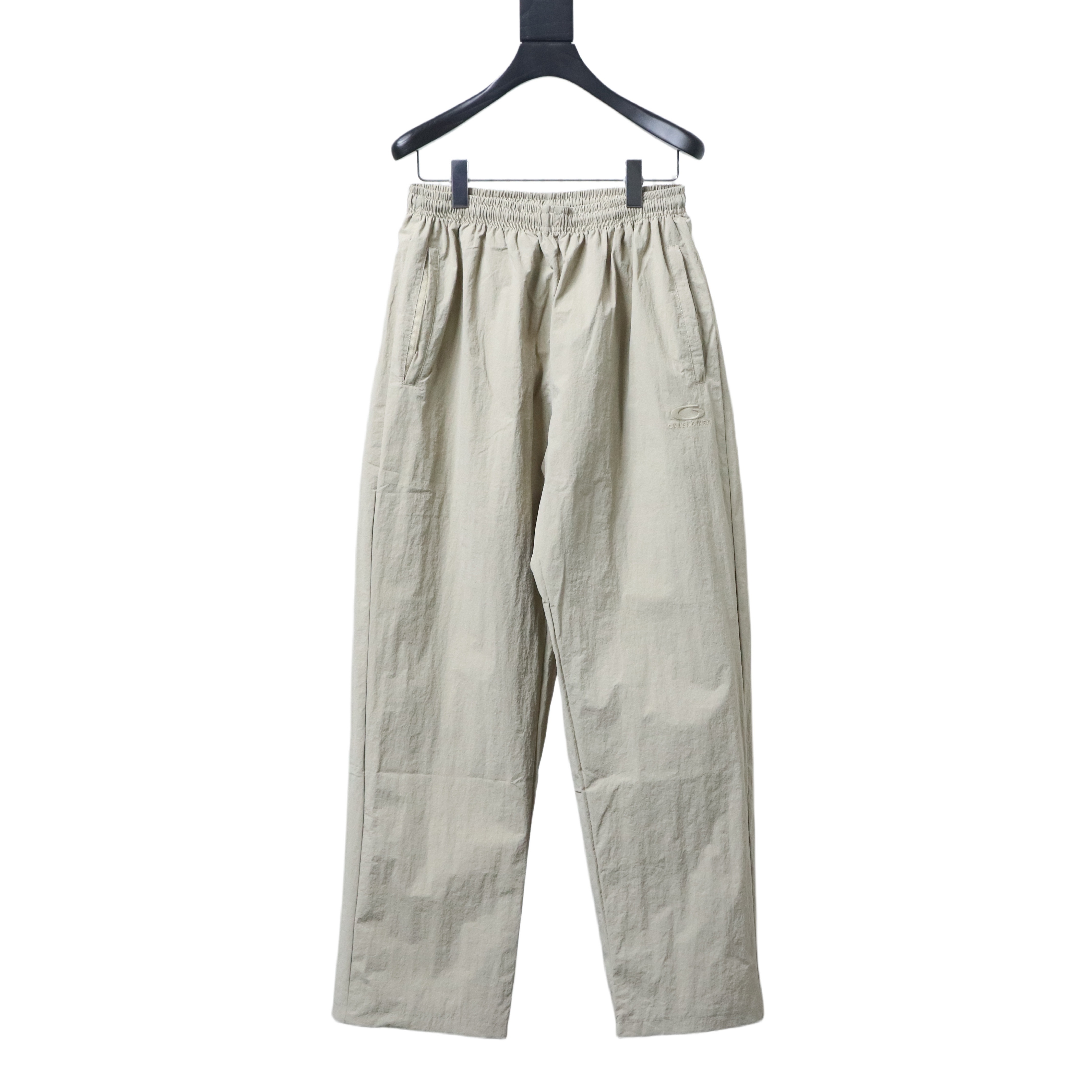 Balenciaga White 26SS Front and Back Half-Ring Letter Embroidered Tracksuit Pants h230