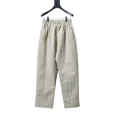 Balenciaga White 26SS Front and Back Half-Ring Letter Embroidered Tracksuit Pants h230 01