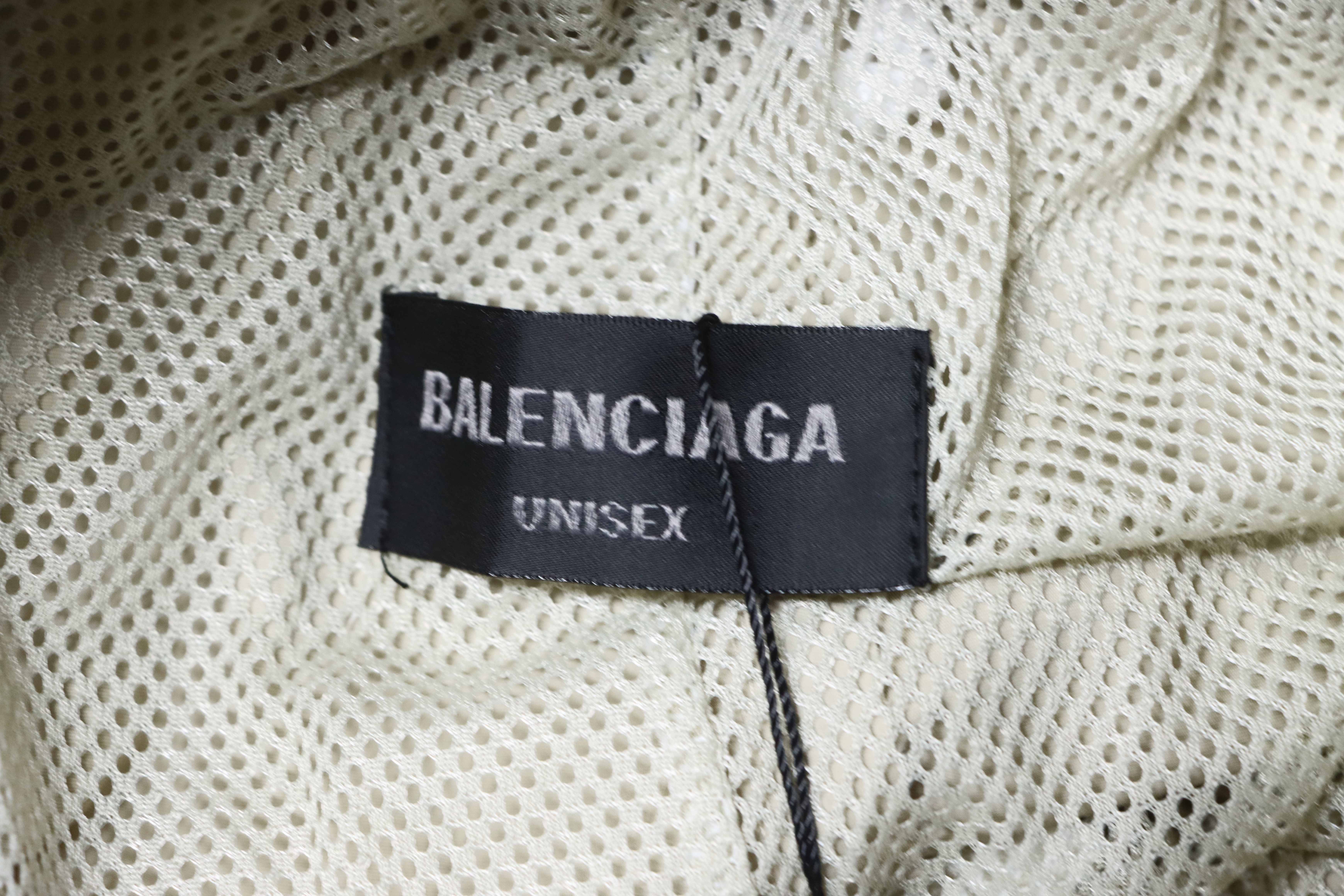Balenciaga White 26SS Front and Back Half-Ring Letter Embroidered Tracksuit Pants h230